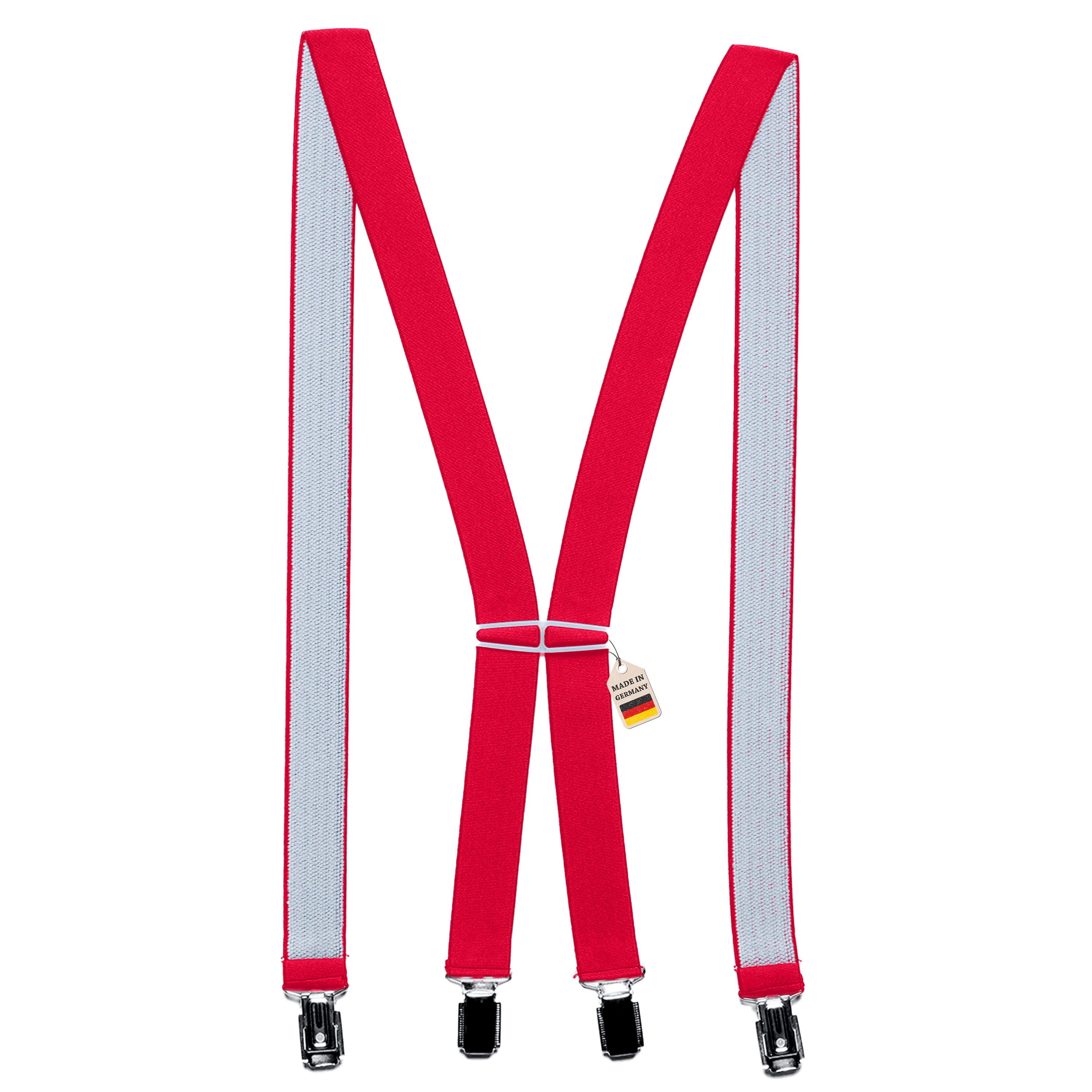 ZUKUNFTSENKEL Подтяжки Schmaler Подтяжки - Sicherer Halt Damen & Herren 2,5cm X-Form (Für Damen und Herren) 4 Starke Clips, Deutsche Herstellung, Elastisch