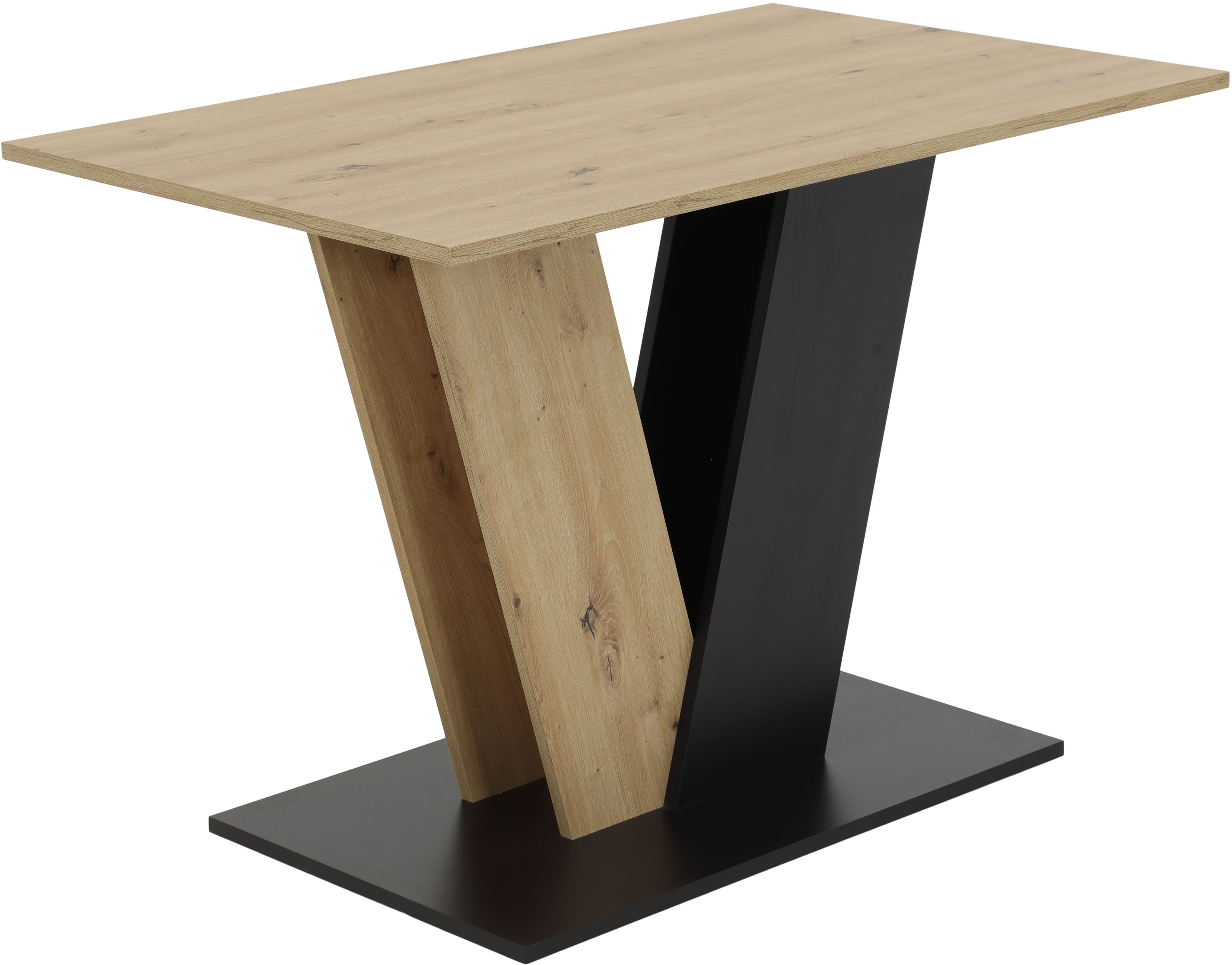 HELA Esstisch JUDITH mit ABS-Kante (1-St), Melamin, Säulentisch, V-Form, Bo günstig online kaufen