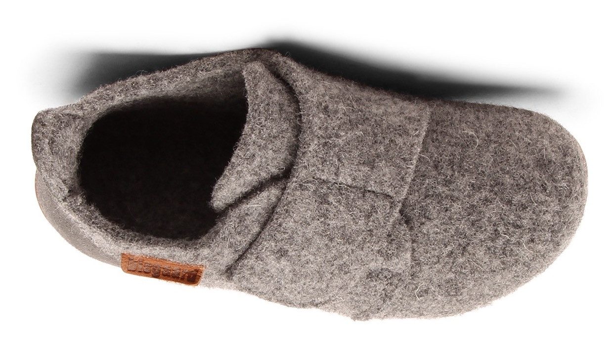 Bisgaard casual wool Hausschuh Klettschuh mit Lammwolle gefüttert, Größenschablone zum Download
