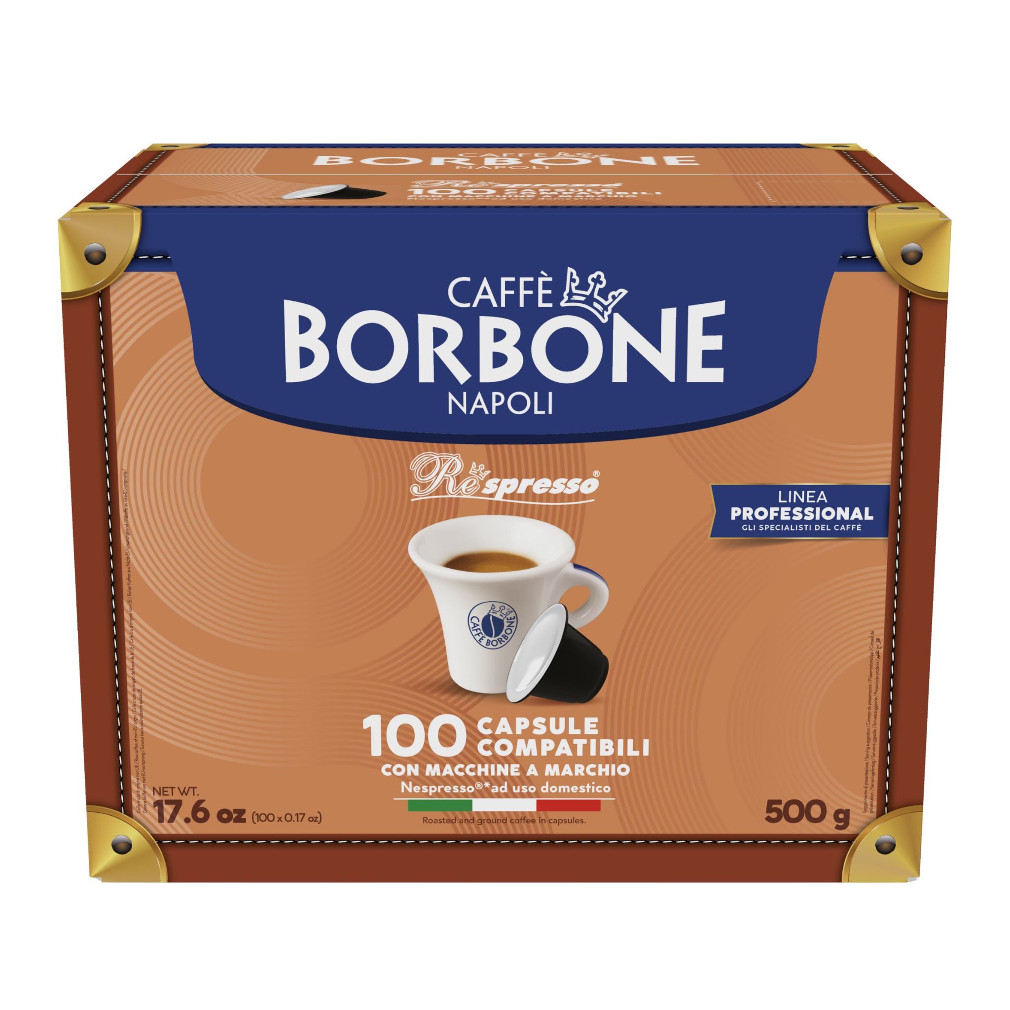 Caffè Borbone Kaffee Caffè Borbone Respresso, Gold-Kaffeemischung - 100 Kapseln, 1 x (Kompatibel mit Nespresso®* Haushalts-Espressomaschinen)