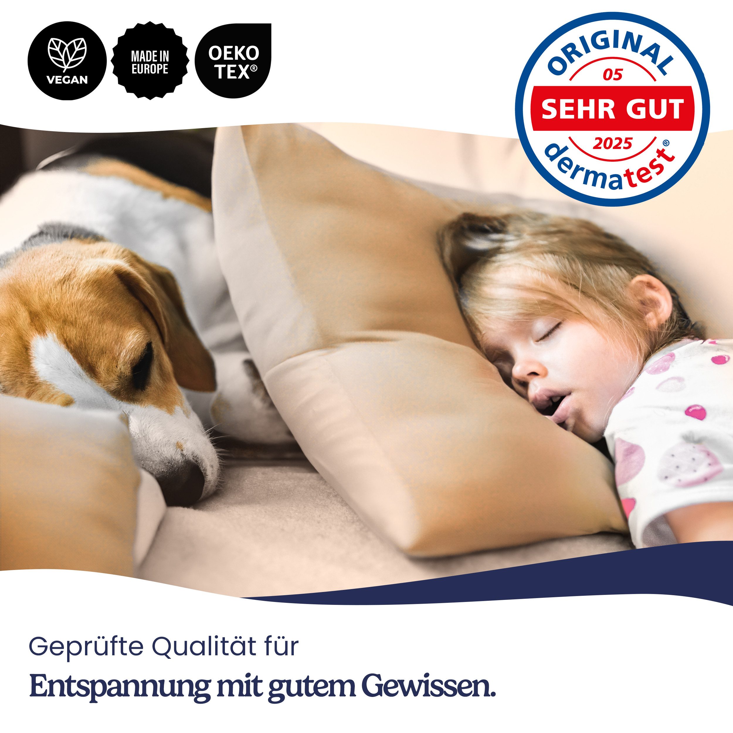 Gentle North Microfaserkissen 4er Set Kissen Basic - in vielen Größen - hoher Komfort, Füllung: 100% Polyester, Seitschläfer, Seitenschläfer, Rückenschläfer, Ba – Bild 5 von 5