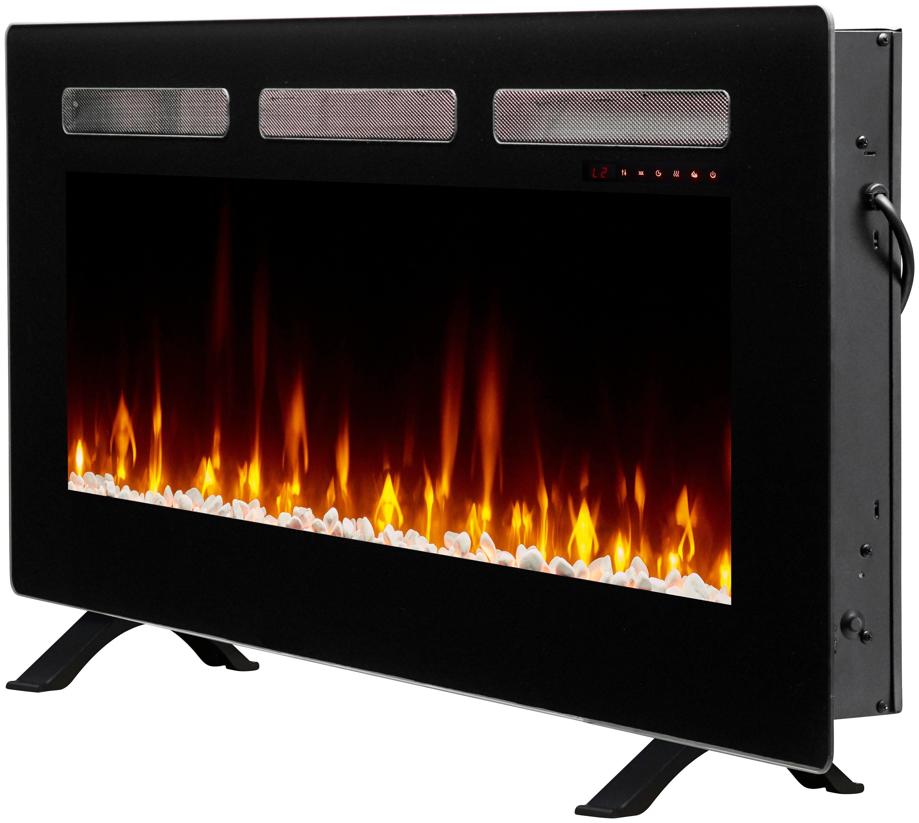 Dimplex Elektrokamin Sierra 48", schwarz,mit Heizung, Fernbedienung, App, Optiflame® Flammeneffekt