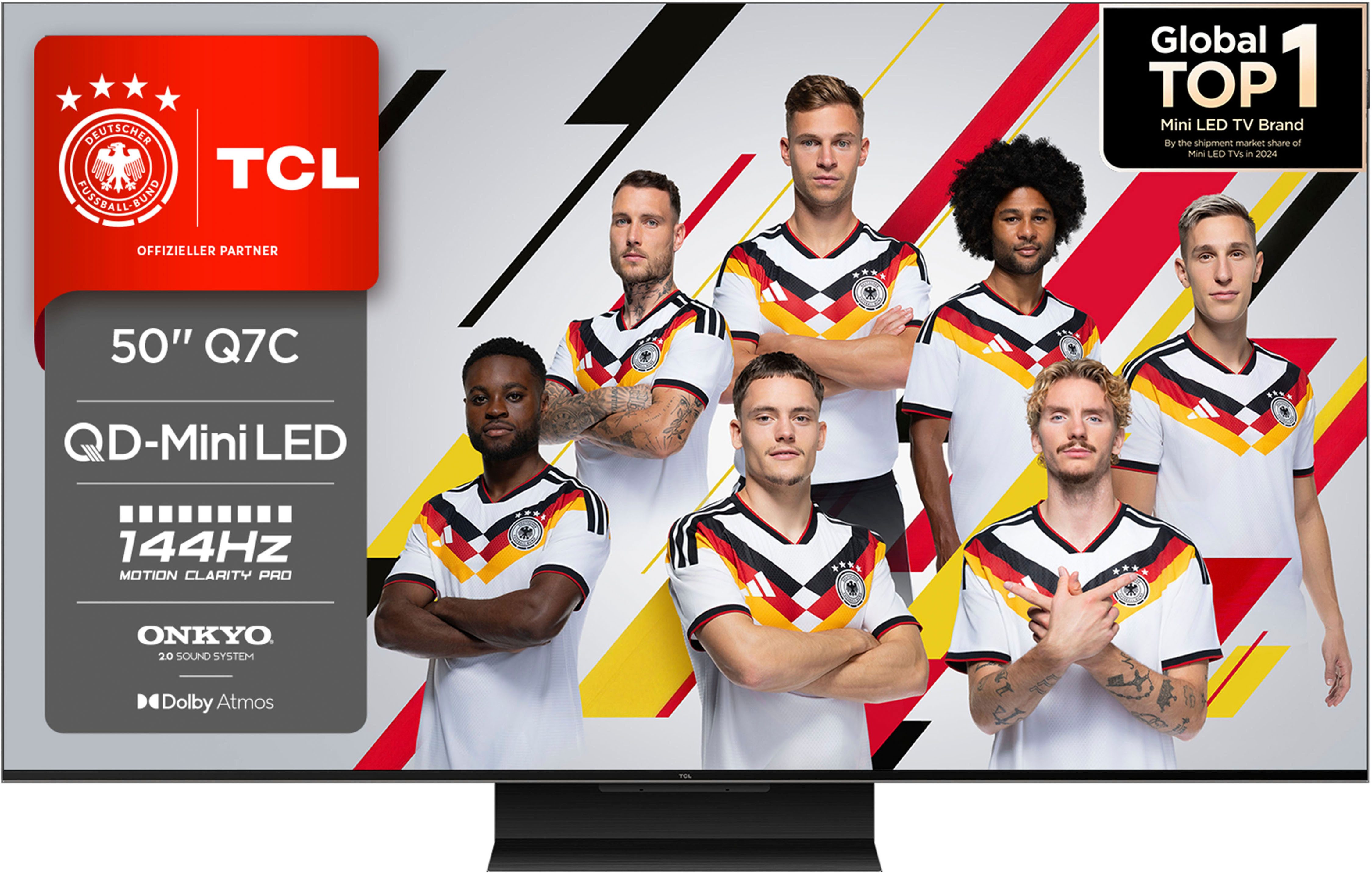 TCL 50Q7CX1 Mini-LED-Fernseher (126 cm/50 Zoll, 4K Ultra HD, Google TV, Dolby Atmos, Dolby Vision, Smart TV, Apple TV, 4K HDR)