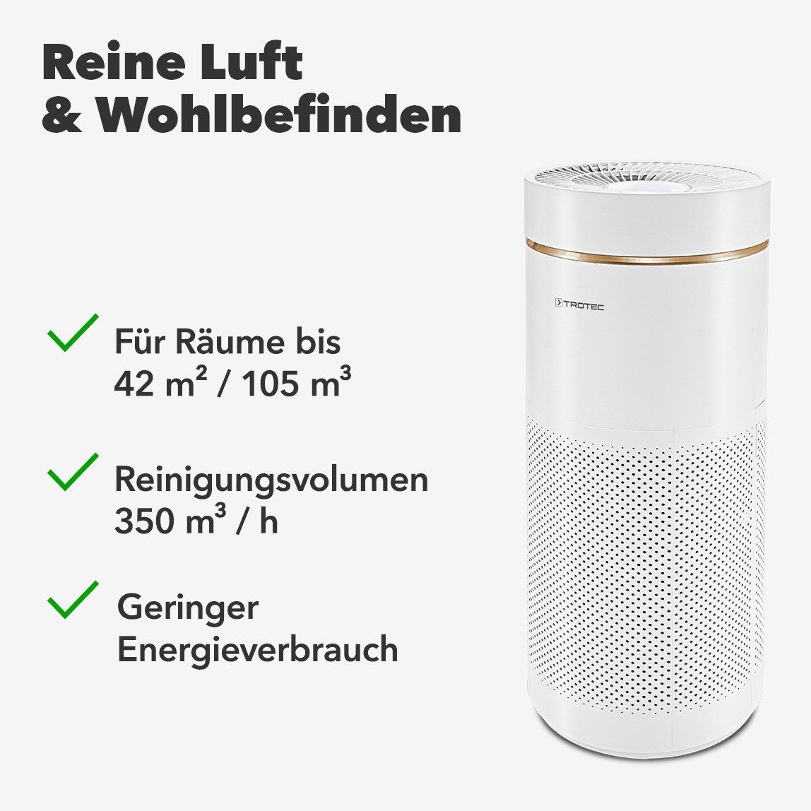 TROTEC Luftreiniger Design-Luftreiniger AirgoClean® 170 +