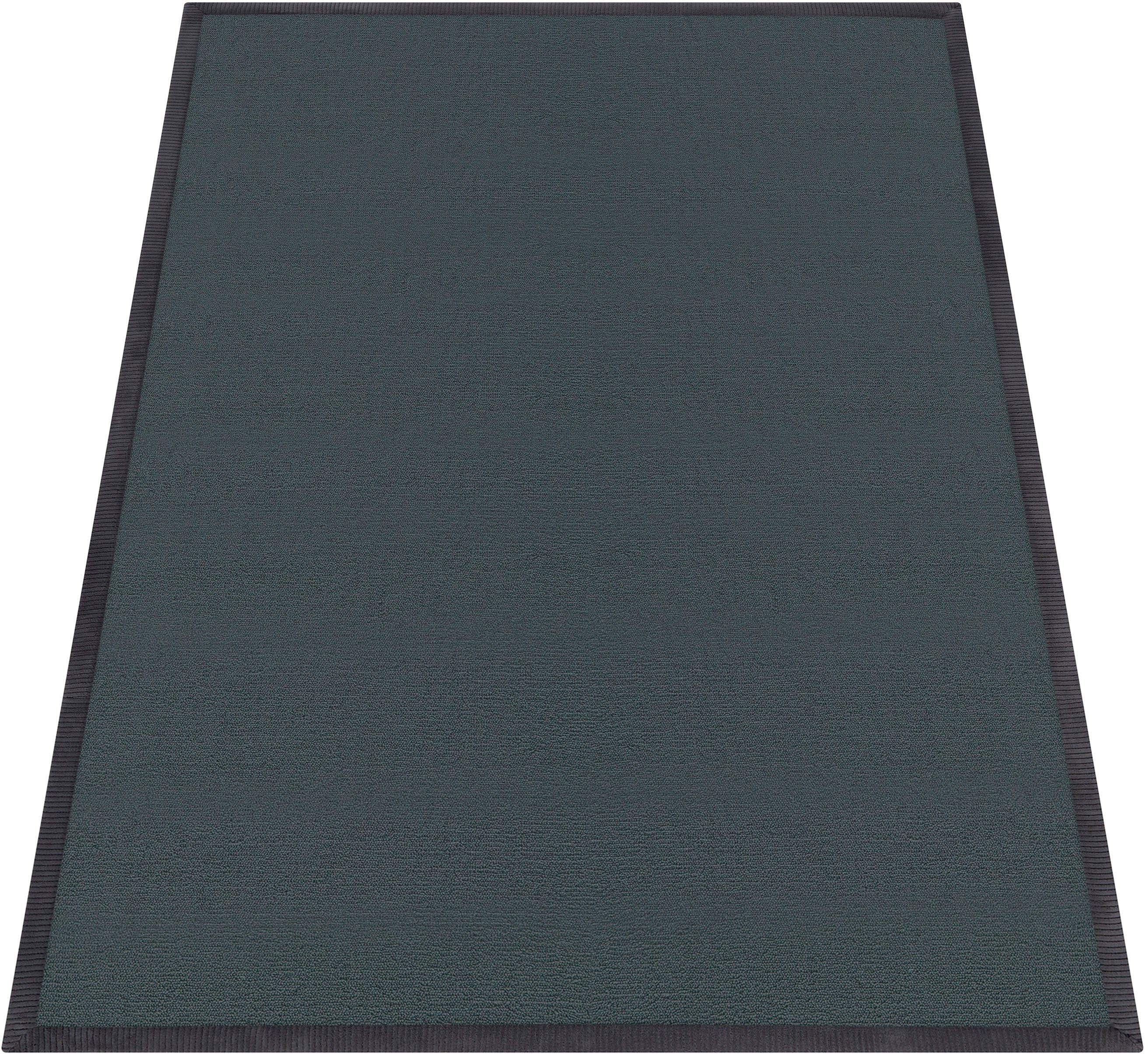 Teppich Tatami 475, Höhe: mm, 24 rechteckig, schwarz Paco Uni-Farben, mit Foam, waschbar Kurzflor, Home, Memory