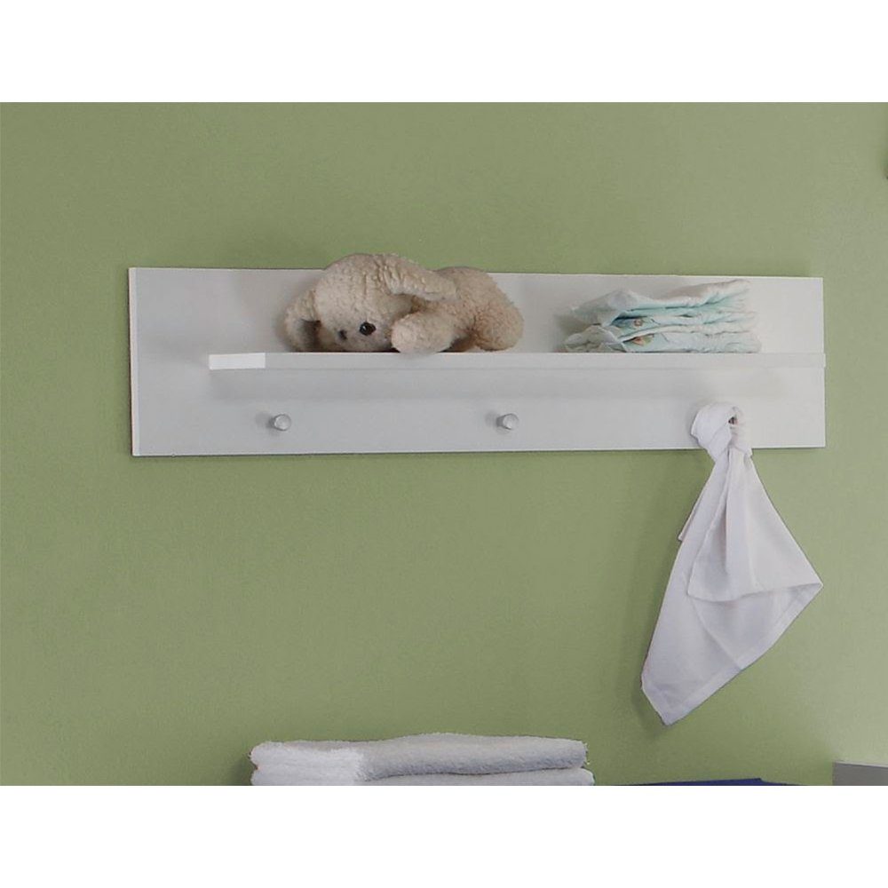 trendteam Wandboard, Wandgarderobe Bücherregal Wandregal Ablage Regal Weiß 75x20x15cm