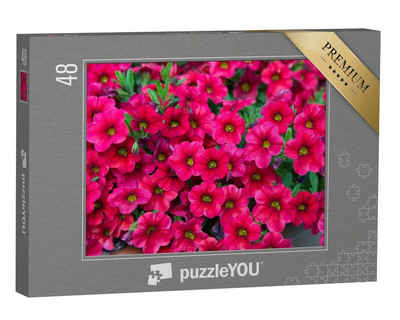 puzzleYOU Puzzle Petunia-Pflanze mit rosa Blüten, 48 Puzzleteile, puzzleYOU-Kollektionen Flora, Blumen, Pflanzen