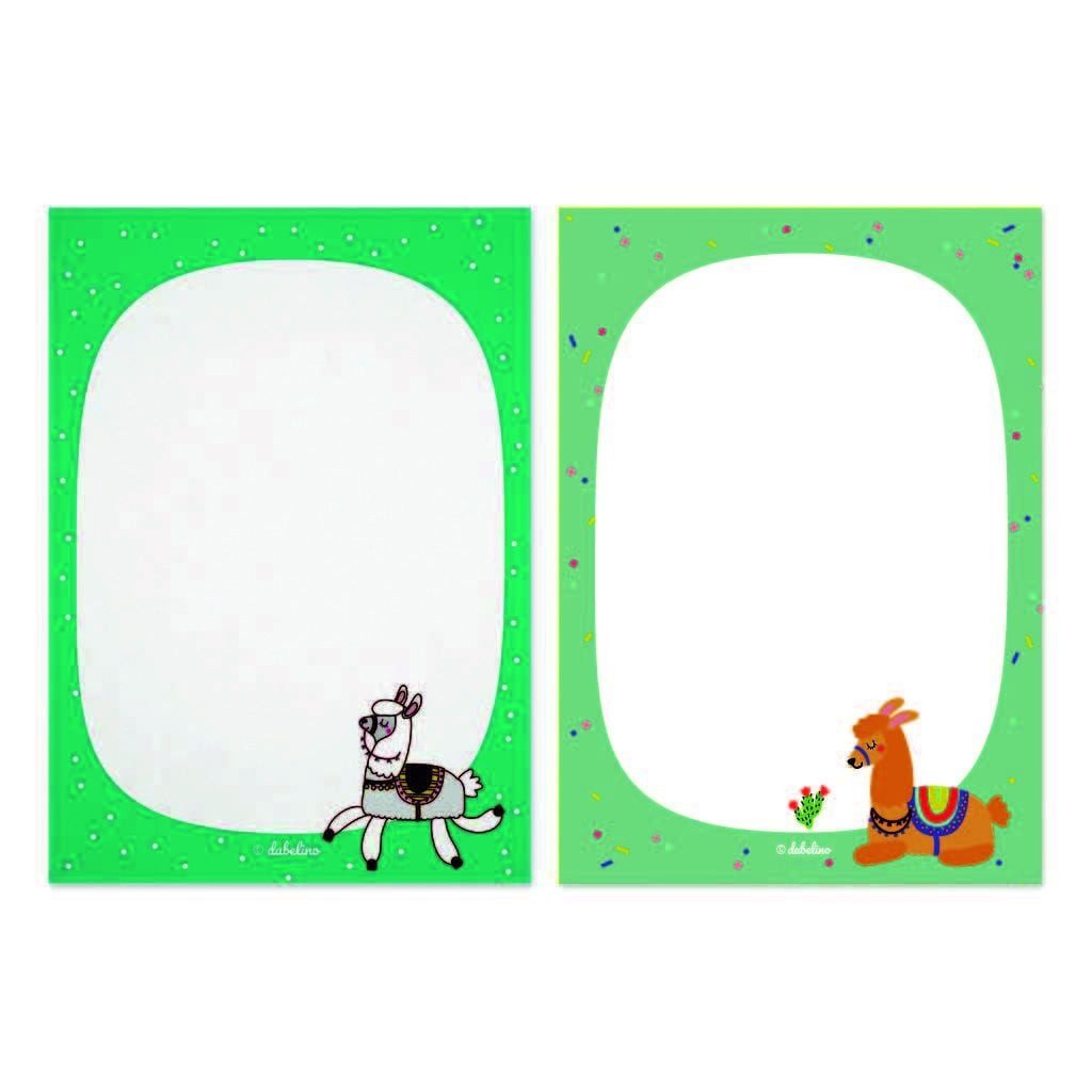 dabelino Schulheft Notizblock-Set Lama (für Kinder)