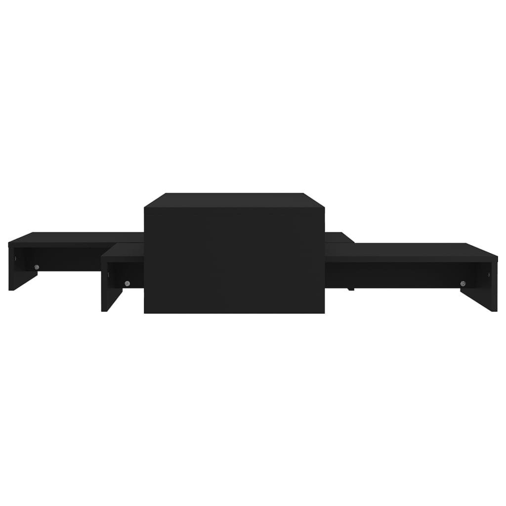 Schwarz cm Couchtisch furnicato Satztisch-Set 100x100x26,5 Spanplatte