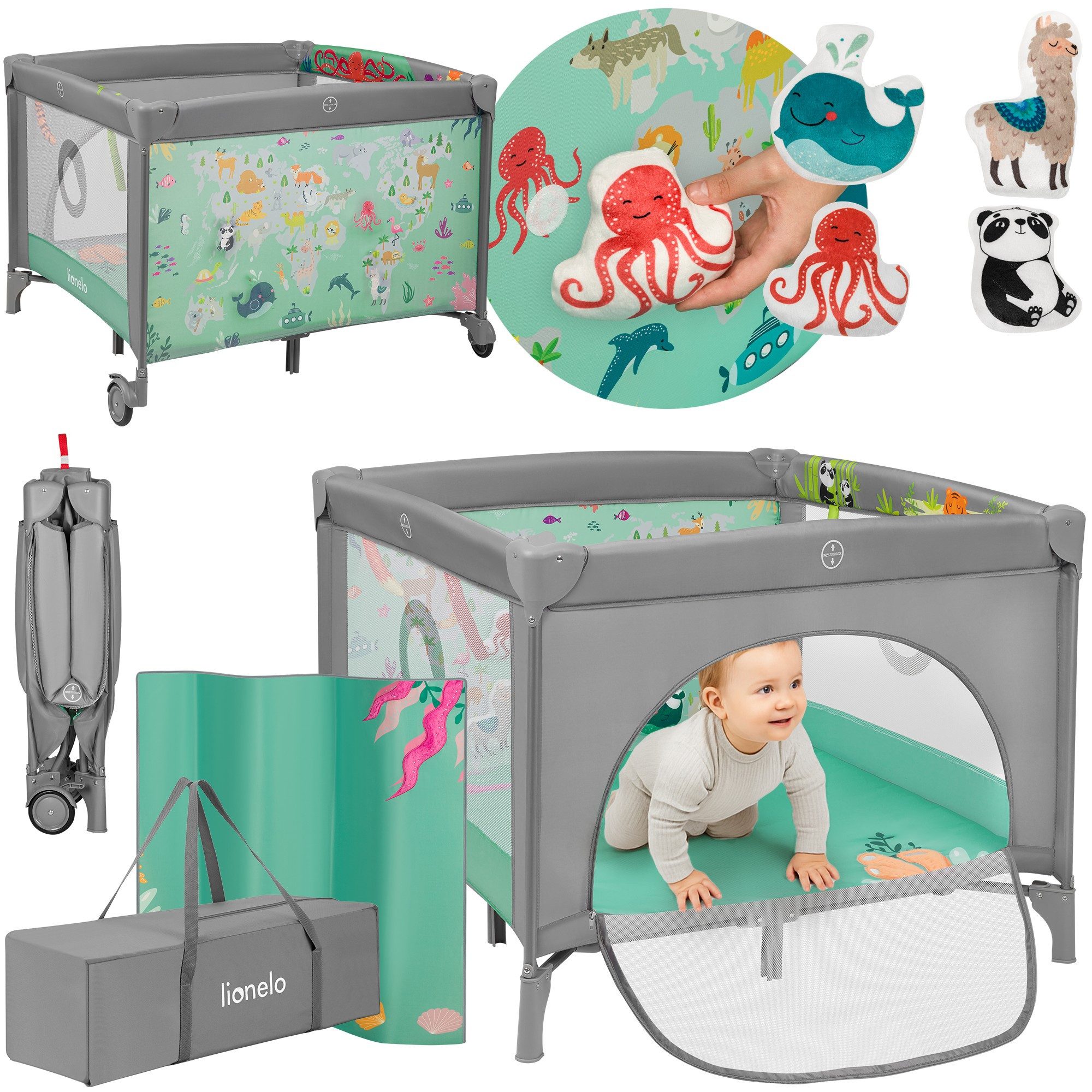 lionelo Laufgitter MILLE PLUS (Set mit Lernmatte und Tragetasche), Matratze günstig online kaufen