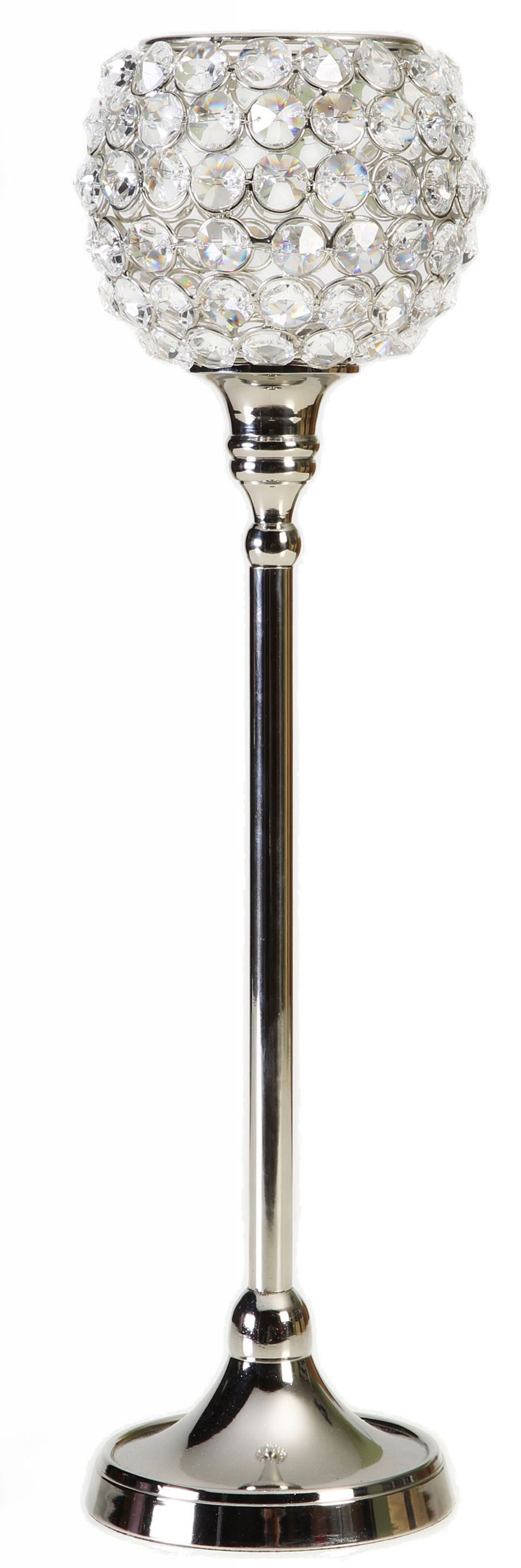 2er-Set Kristall-Kerzenständer 26,9cm - Handgefertigte Kerzenhalter Für Stumpen & Stabkerzen