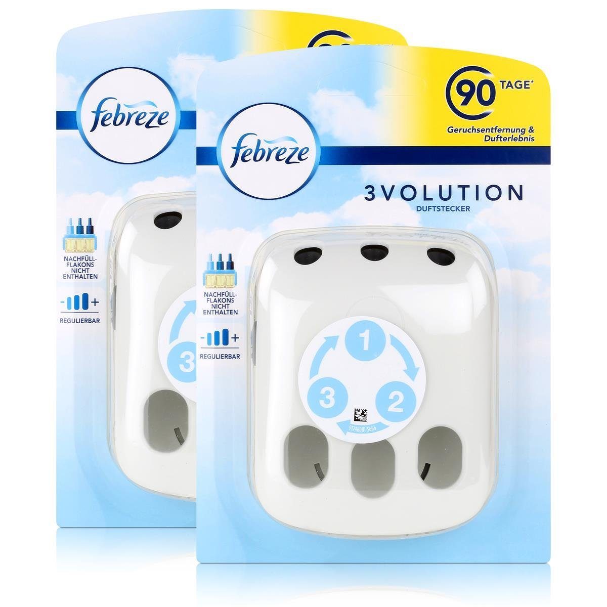 Febreze Raumduft Febreze 3Volution Duftstecker für Nachfüllflakons - Regulierbar (2er