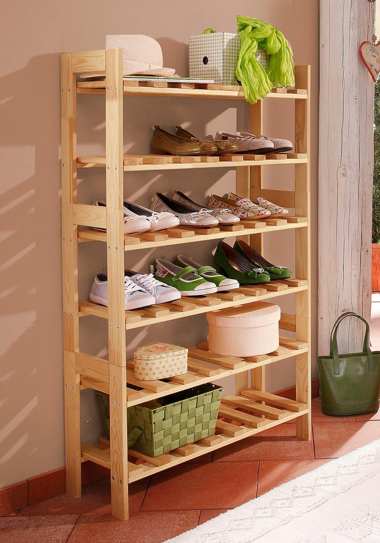 Schuhregal Holz Modern : Schuhregal Ynn Schuhkarton Mehrschichtig