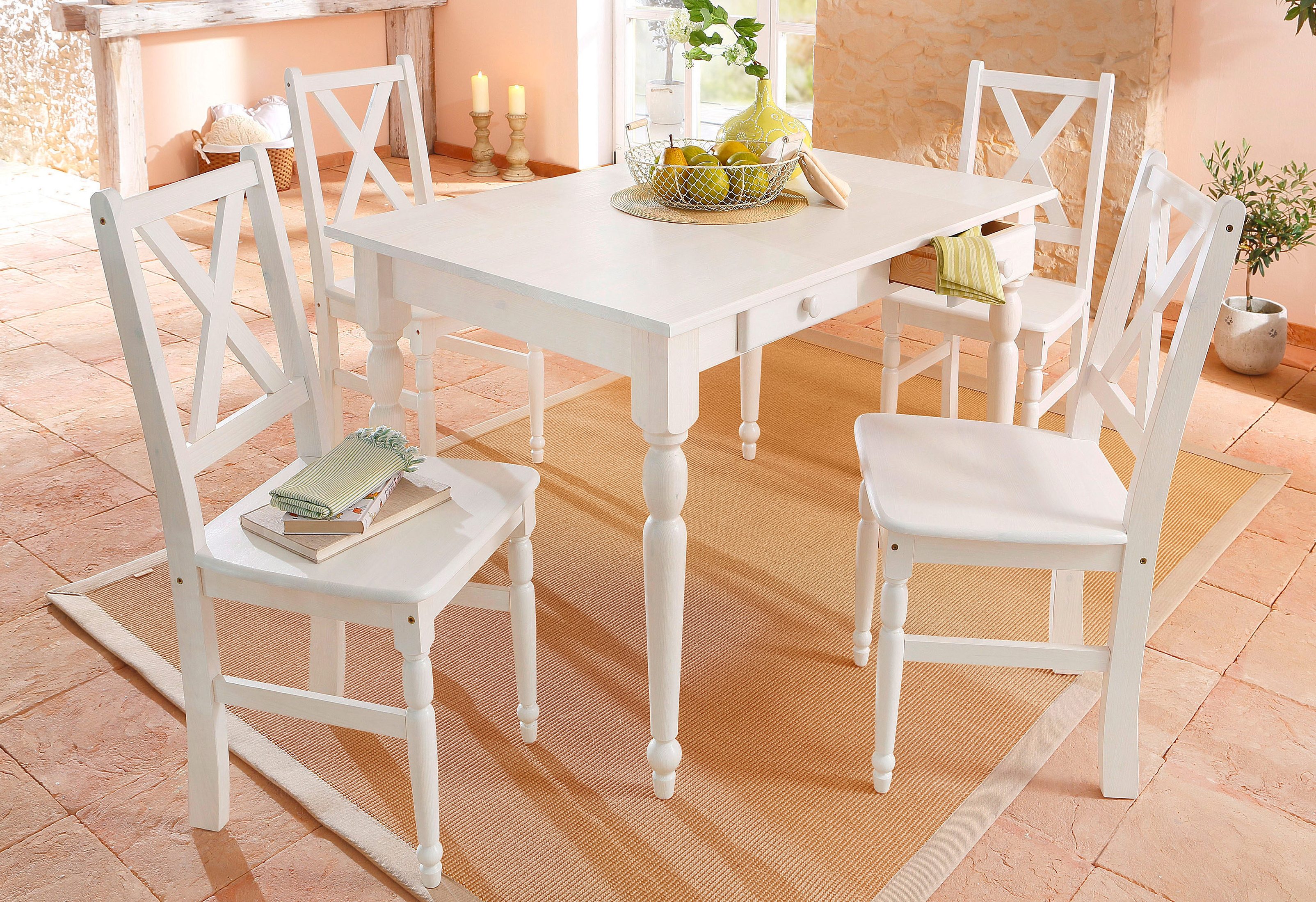 Essgrupe 5-teilig von HOME AFFAIRE in weiß - ab 329,99€