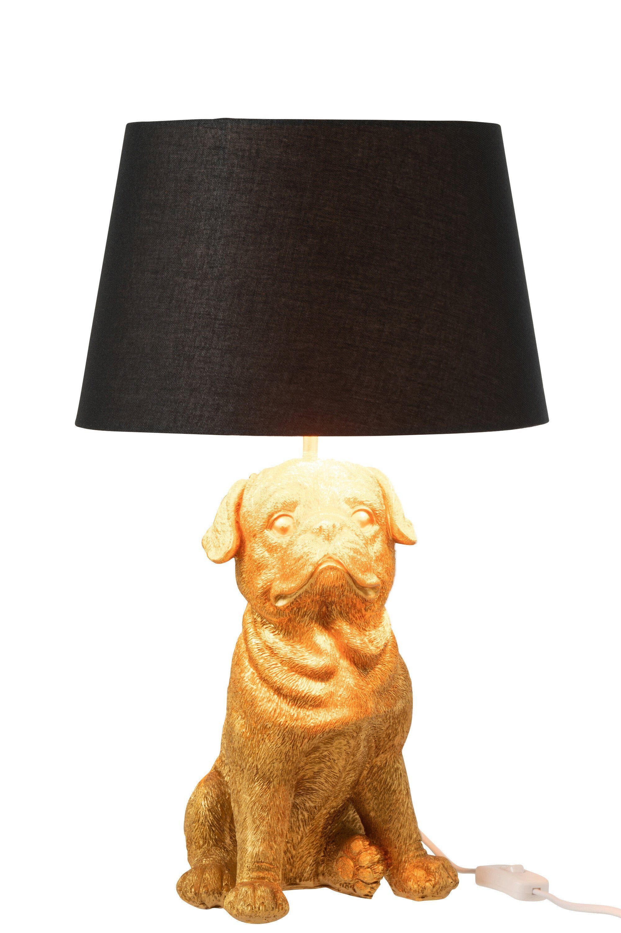 Sitzende 2er GILDE in - Exklusives Erhältlich Set Dekoobjekt Tischlampen Hund Polyresin