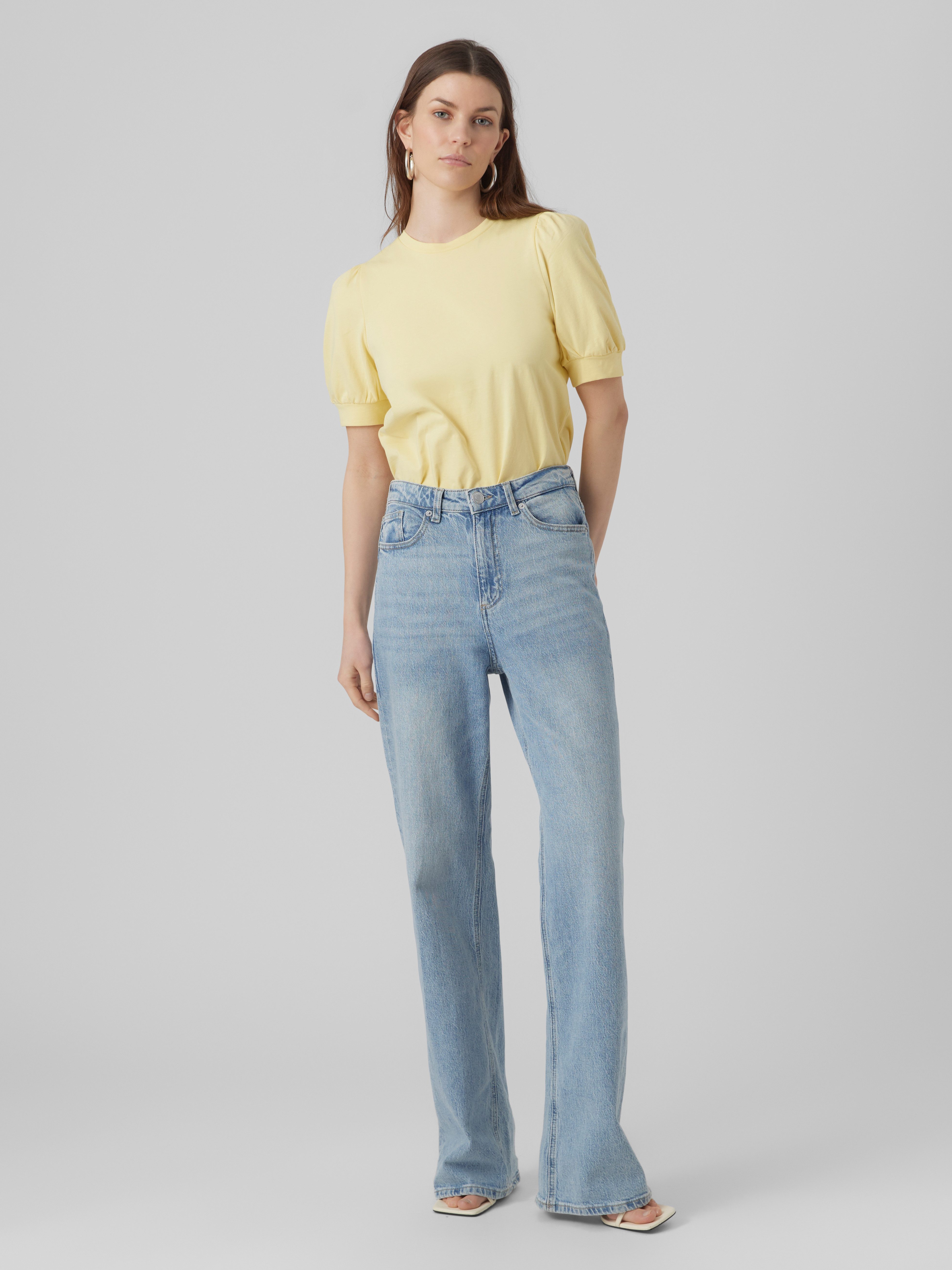 Vero Moda T-Shirt VMKERRY 2/4 O-NECK TOP VMA JRS NOOS mit Rundhalsausschnitt