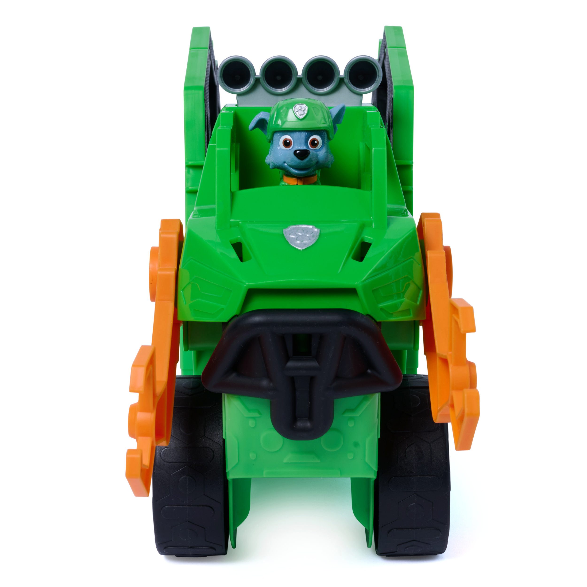 Spin Master Spielzeug-Auto PAW Patrol: Der Dino Film, Rockys Megasaurus Transport-Fahrzeug, mit Lichteffekt