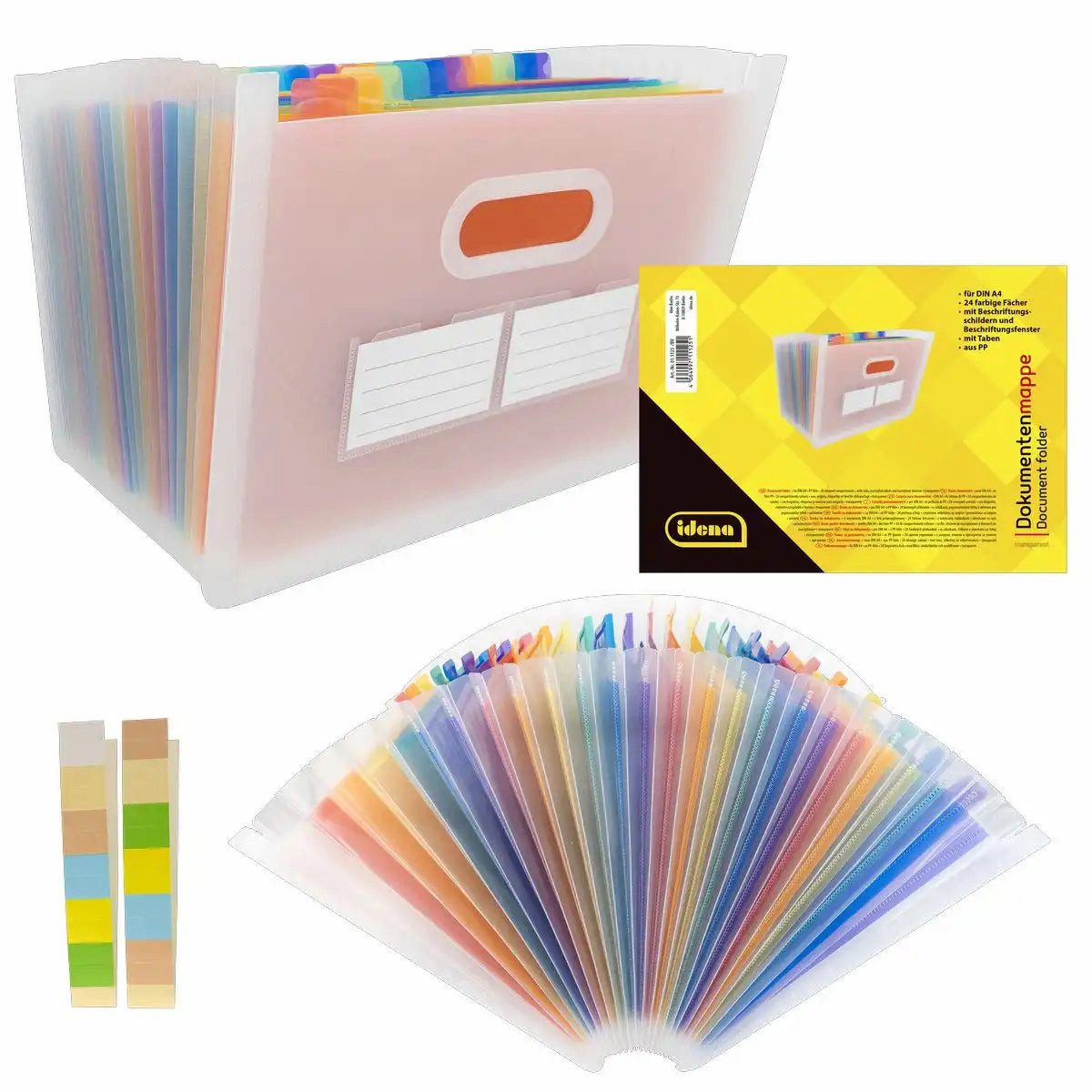 Idena Spiel Idena Dokumentenmappe A4 - 24 Fächer für perfekte Organisation