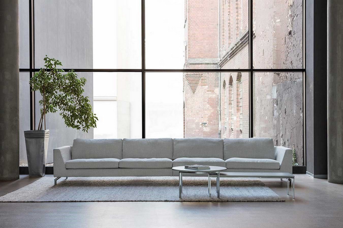 Stoff living Oslo Sitzer daslagerhaus Big-Sofa Sofa orange 3,5 Premium