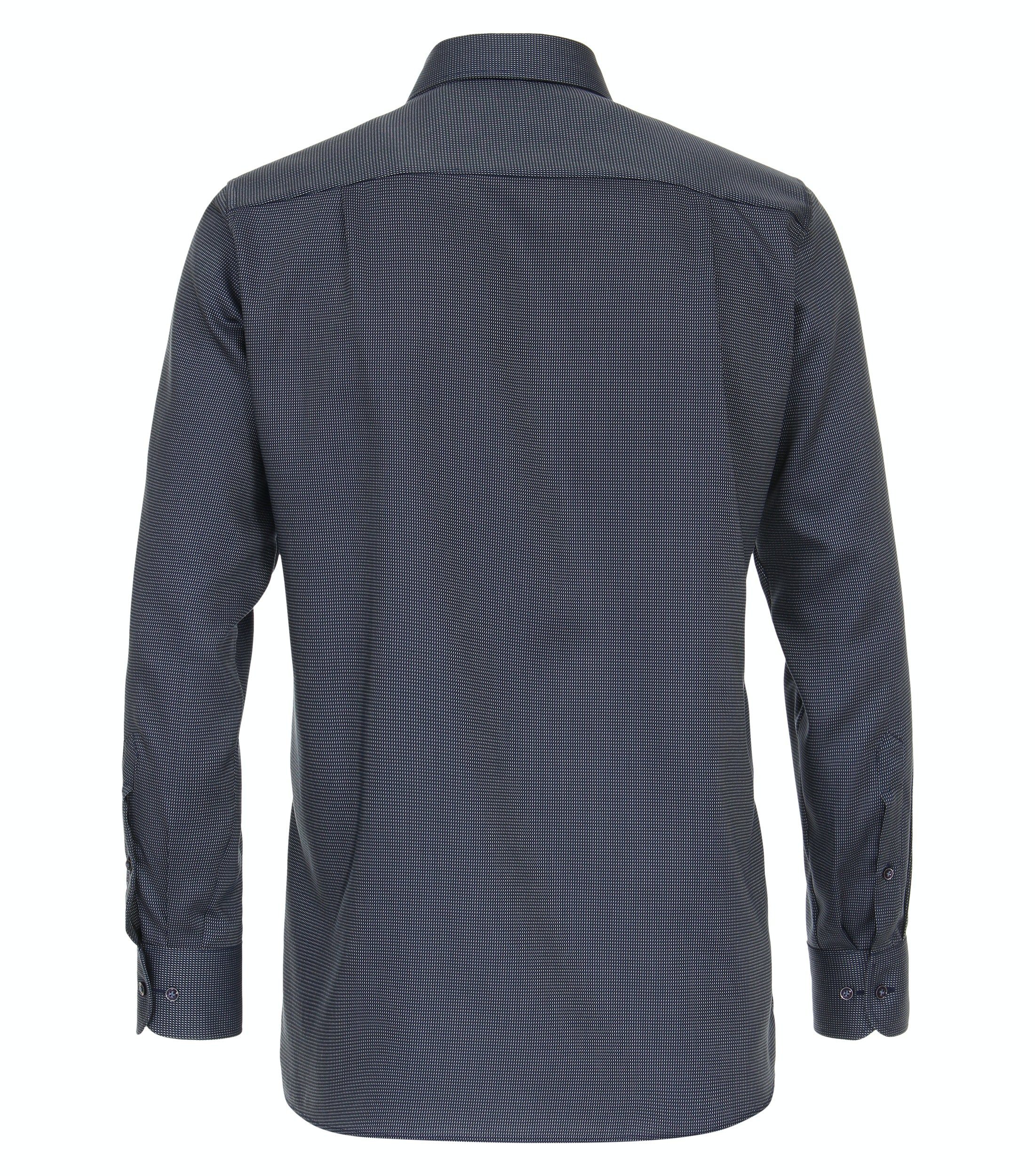 Comfort Businesshemd - - Dunkelblau - Einfarbig Fit CASAMODA dunkles Langarm - Mittelblau Businesshemd