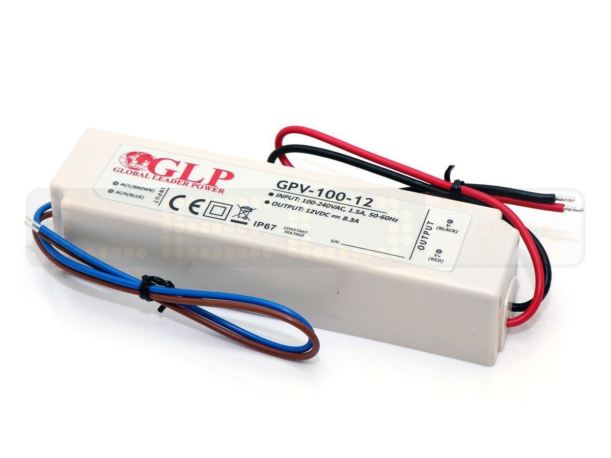 Trafo 100W 8,3A 12V Netzteil IP67 Wasserdicht Transformator Treiber LED Trafo