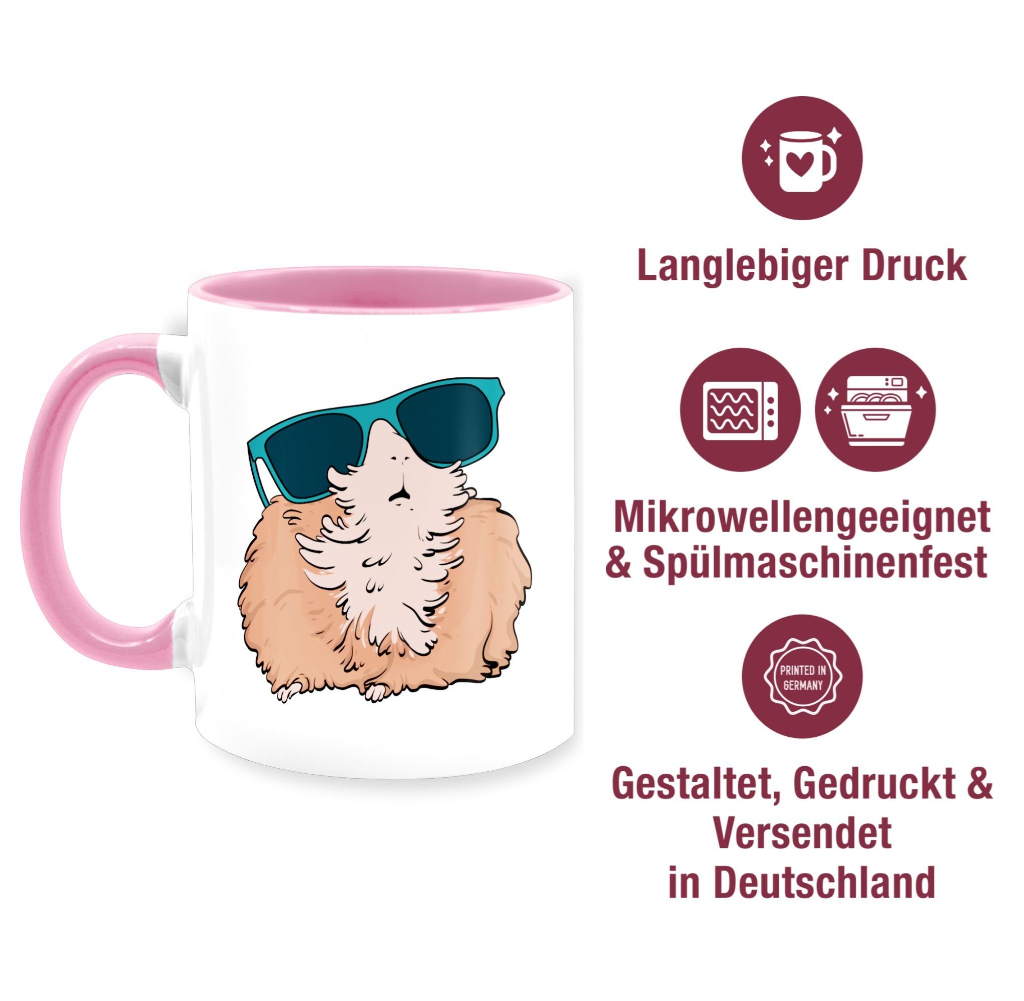 Rosa Statement Shirtracer Meerschweinchen Tasse Geschenke, Keramik, 2