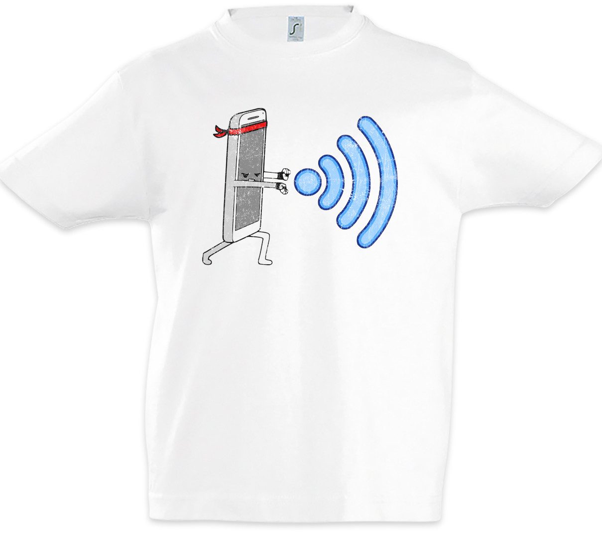 Print-Shirt Wifi Hadoken Kinder T-Shirt Wi-Fi Wlan Street Geek Nerd Fun