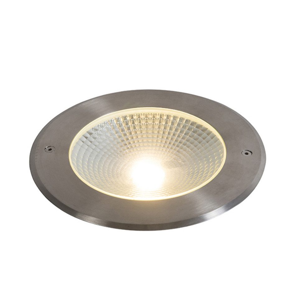 Qazqa Gartenstrahler Bridge, LED fest integriert, (nicht austauschbare) LED, Stahl, Modern, Edelstahl, 1-flammig