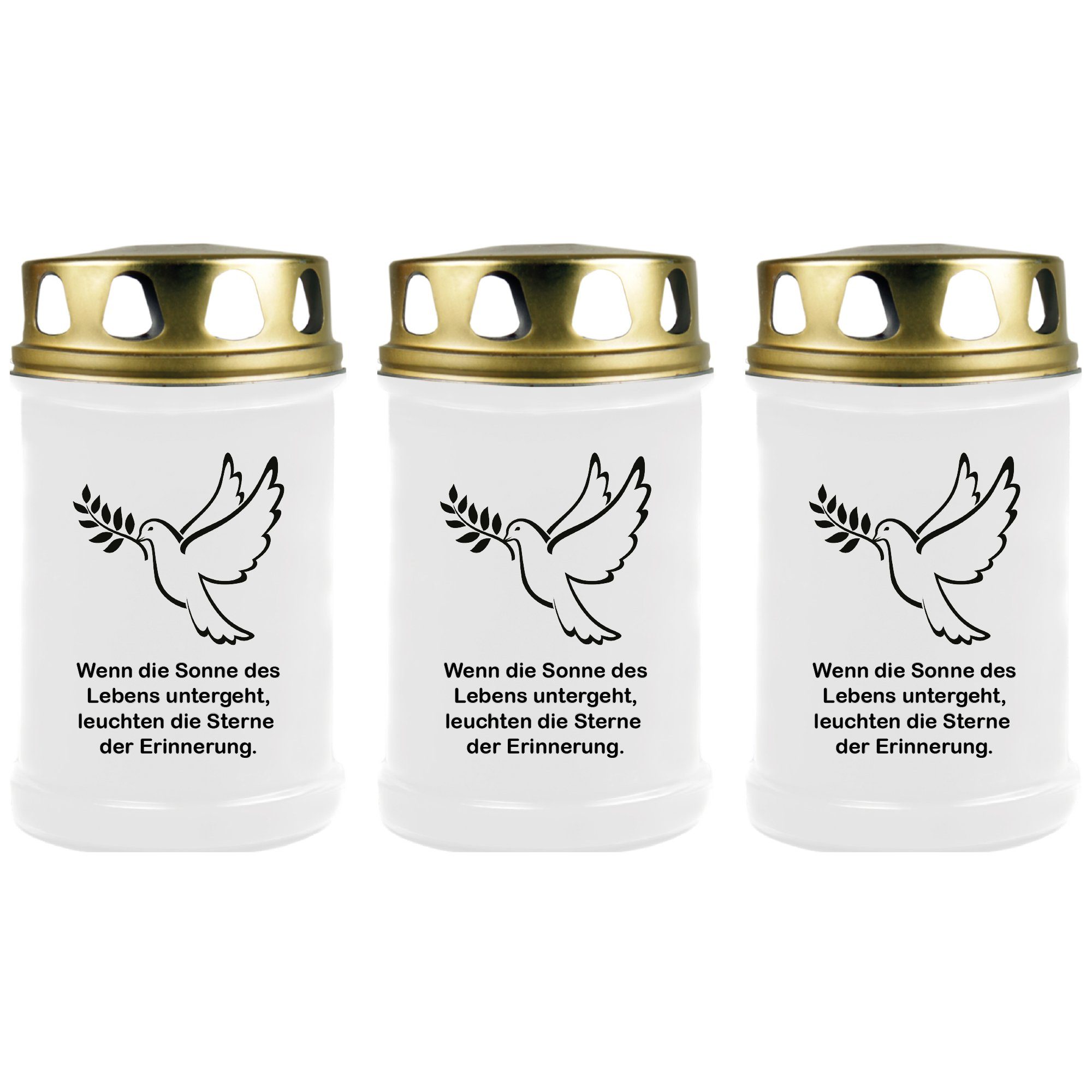 HS Candle Grabkerze GK-04210 (3-tlg), Grabkerze günstig online kaufen