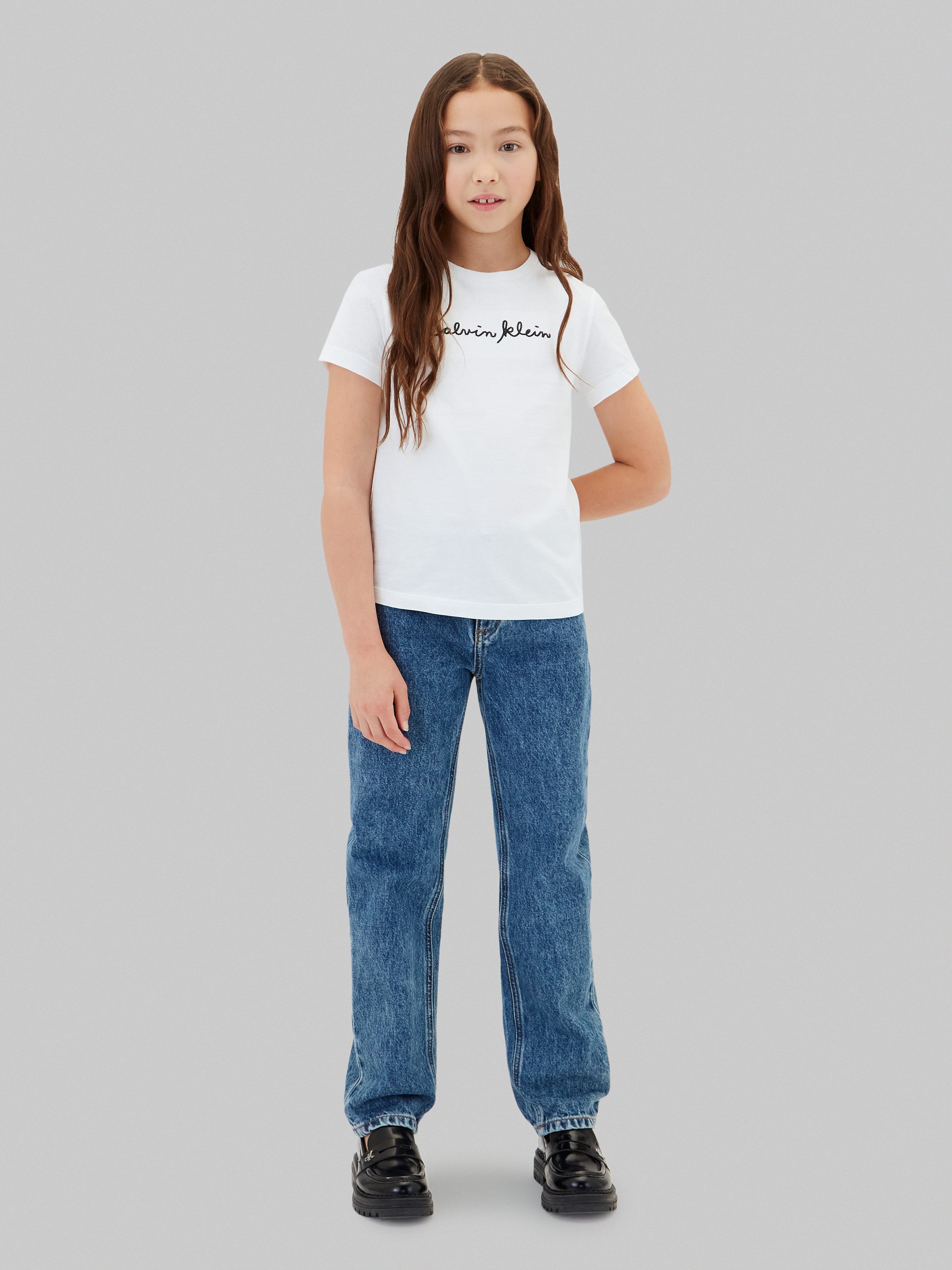 Calvin Klein Jeans T-Shirt Rundhalsausschnitt, Slim Fit, reine Baumwolle – Bild 4 von 5