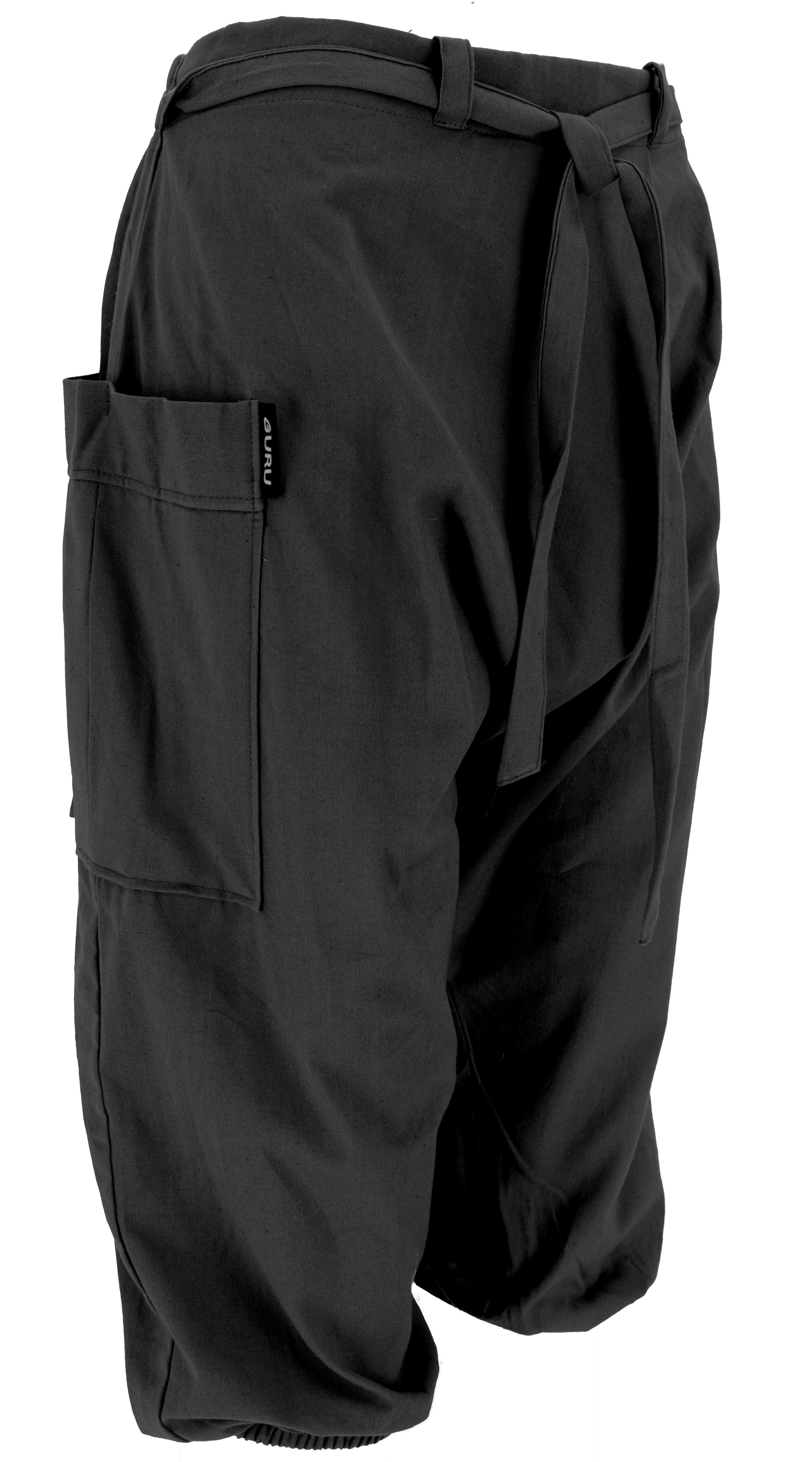 Guru-Shop Relaxhose Baggy Shorts, Sarouel Hose - schwarz Ethno Style, alternative Bekleidung – Bild 3 von 4