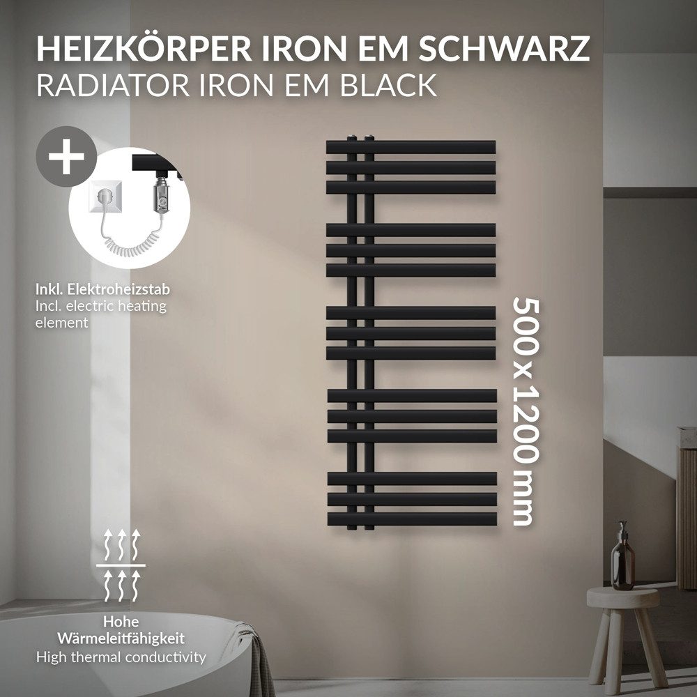 LuxeBath Badheizkörper Iron EM Heizkörper Handtuchtrockner günstig online kaufen