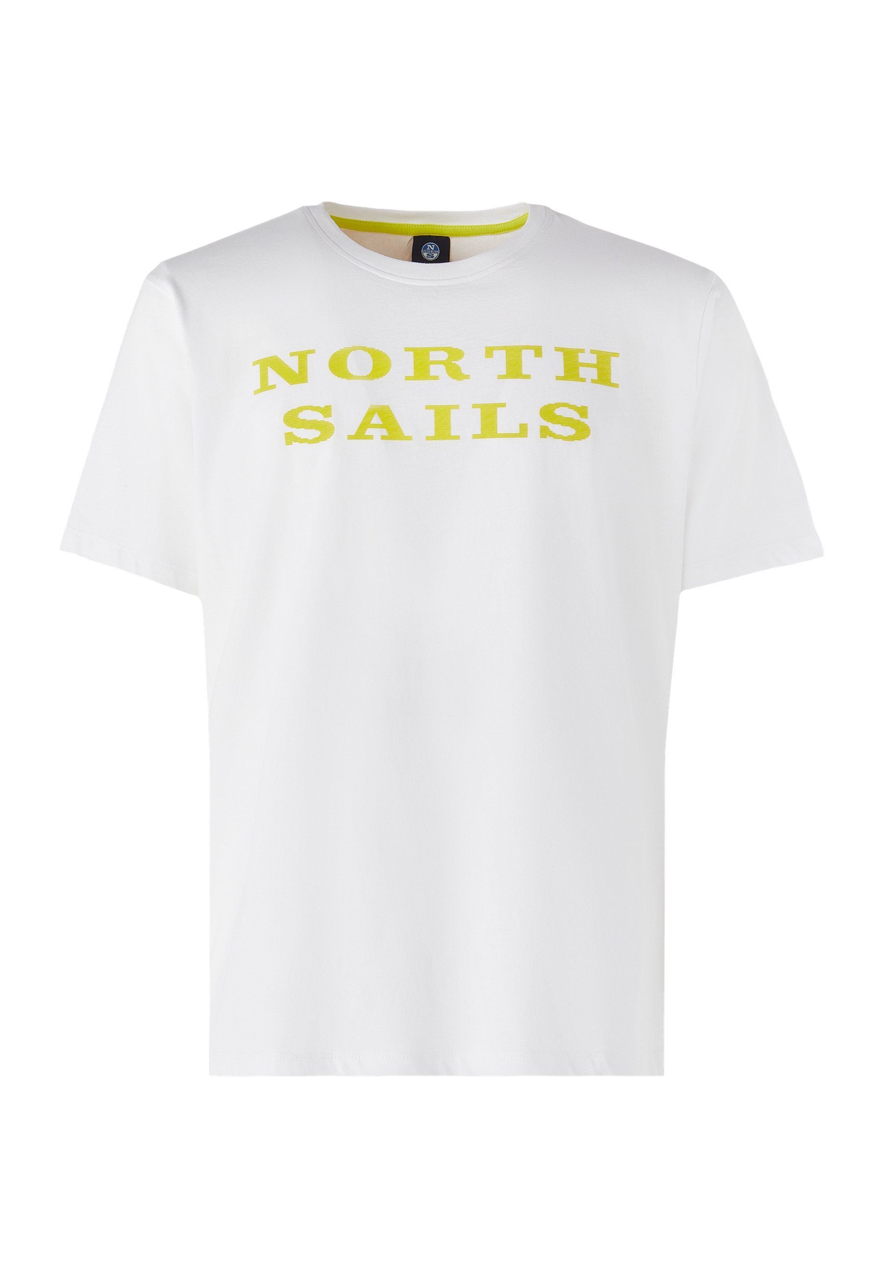 Schriftzug T-Shirt North weiss T-Shirt mit Sails