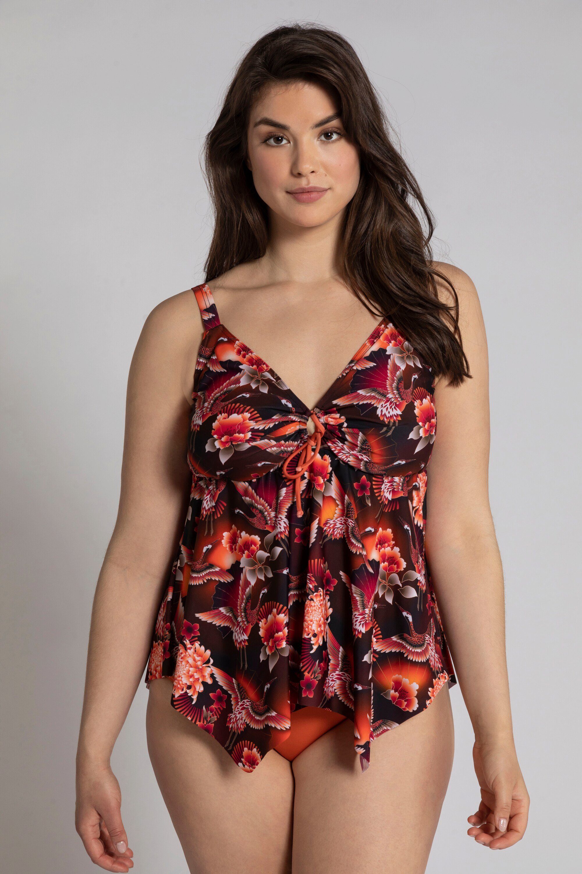Tankini à motif léopard fluo bleu turquoise Ulla Popken | La Redoute