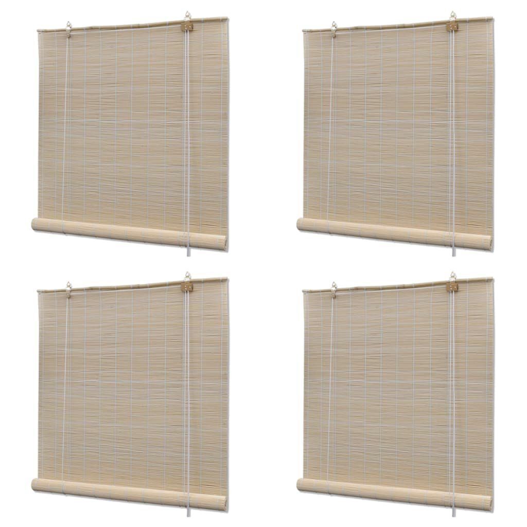 Seitenzugrollo »Rollos 4 Stk. Natürlicher Bambus 120 x 160 cm«, vidaXL