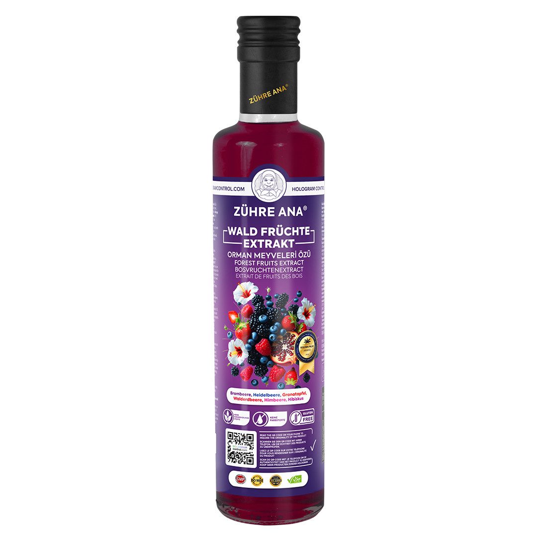 Zühre Ana® Sirup Wald Früchte Extrakt – Natürliche ohne Zusatzstoffe Vitamin, 670 g