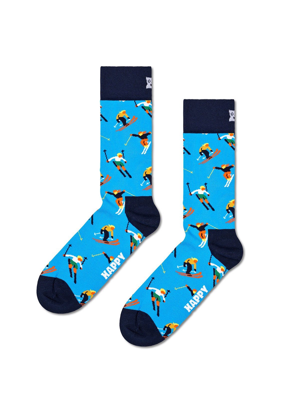 Mehrfarbig Socks SET DOWNHILL GIFT P000333 Freizeitsocken Geschenkbox Happy Happy SKIING Socks