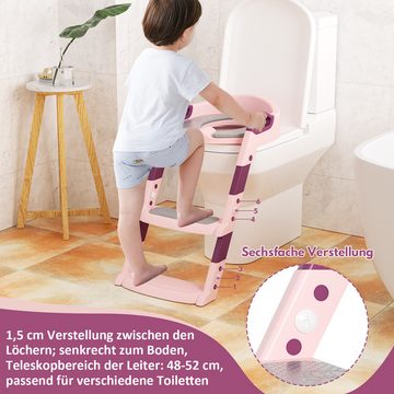 Bettizia Toilettentrainer Baby WC Sitz mit Treppe Rutschfest Höhenverstellbar Klappbar Töpfchen