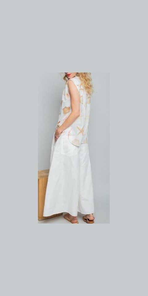 Emily Van Den Bergh Hemdbluse Bluse EMILY VAN DEN BERGH beige Muscheln