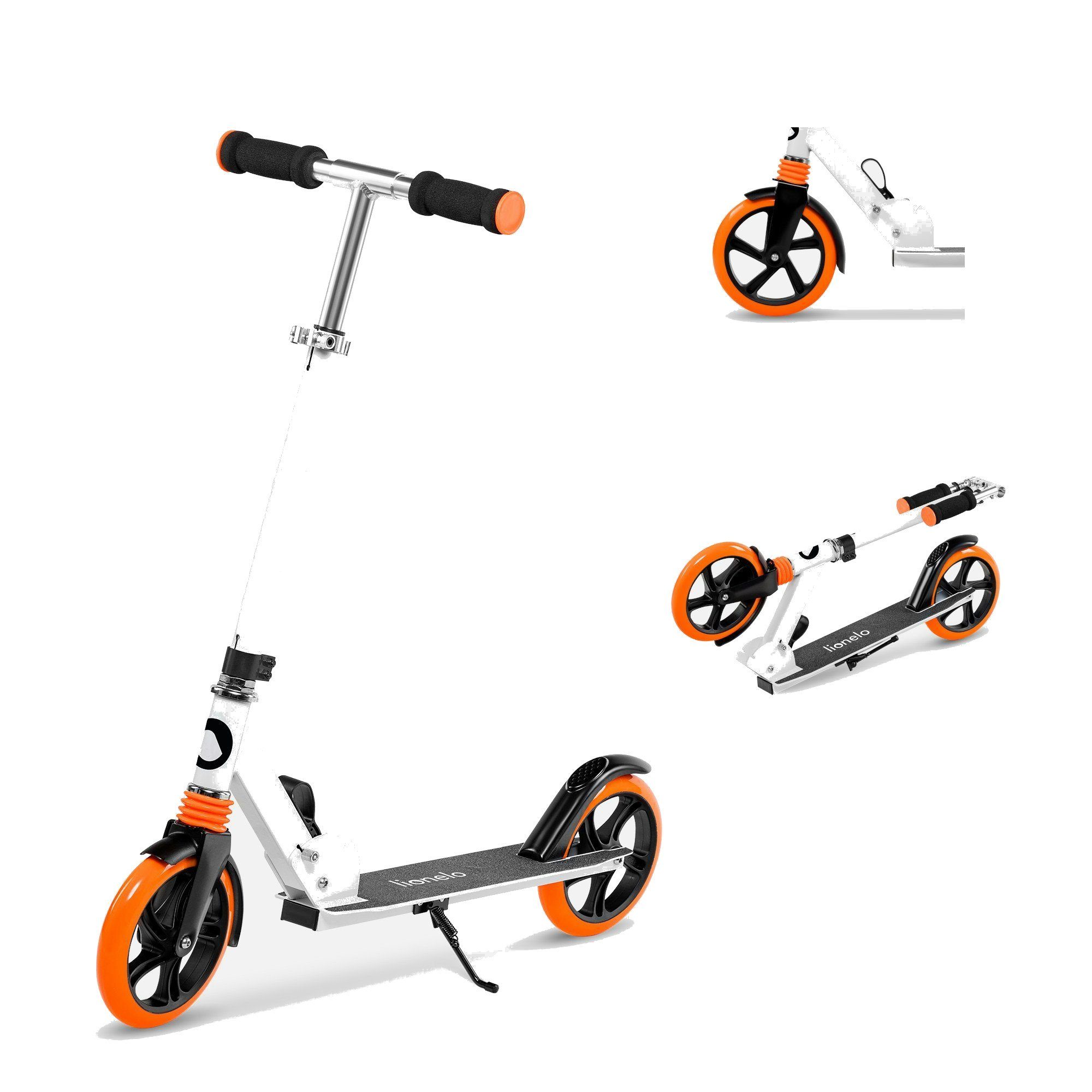 lionelo Городской скутер LUCA, (Tretroller), Stoßdämpfer Rollen 200mm Kugellager ABEC7 klappbar Alu