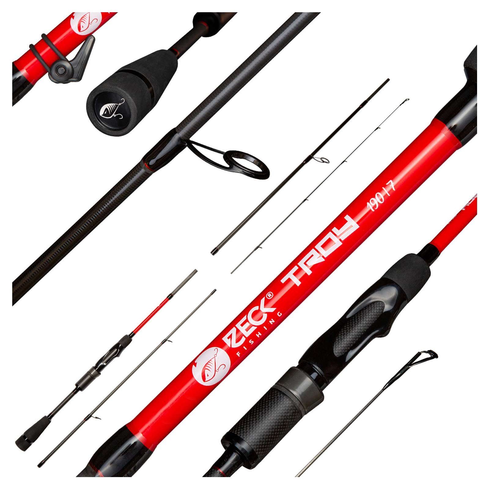 Zeck Fishing Reiserute, (5-tlg), Zeck Troy 2,70 15-50g Spinnrute Reiserute