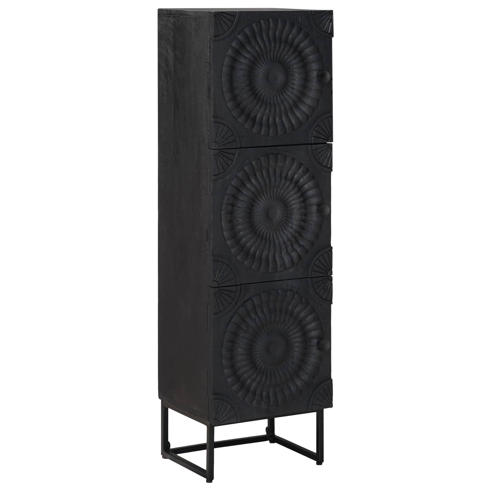 vidaXL Highboard Highboard Schwarz 35 x 30 x 120 cm (1 St)