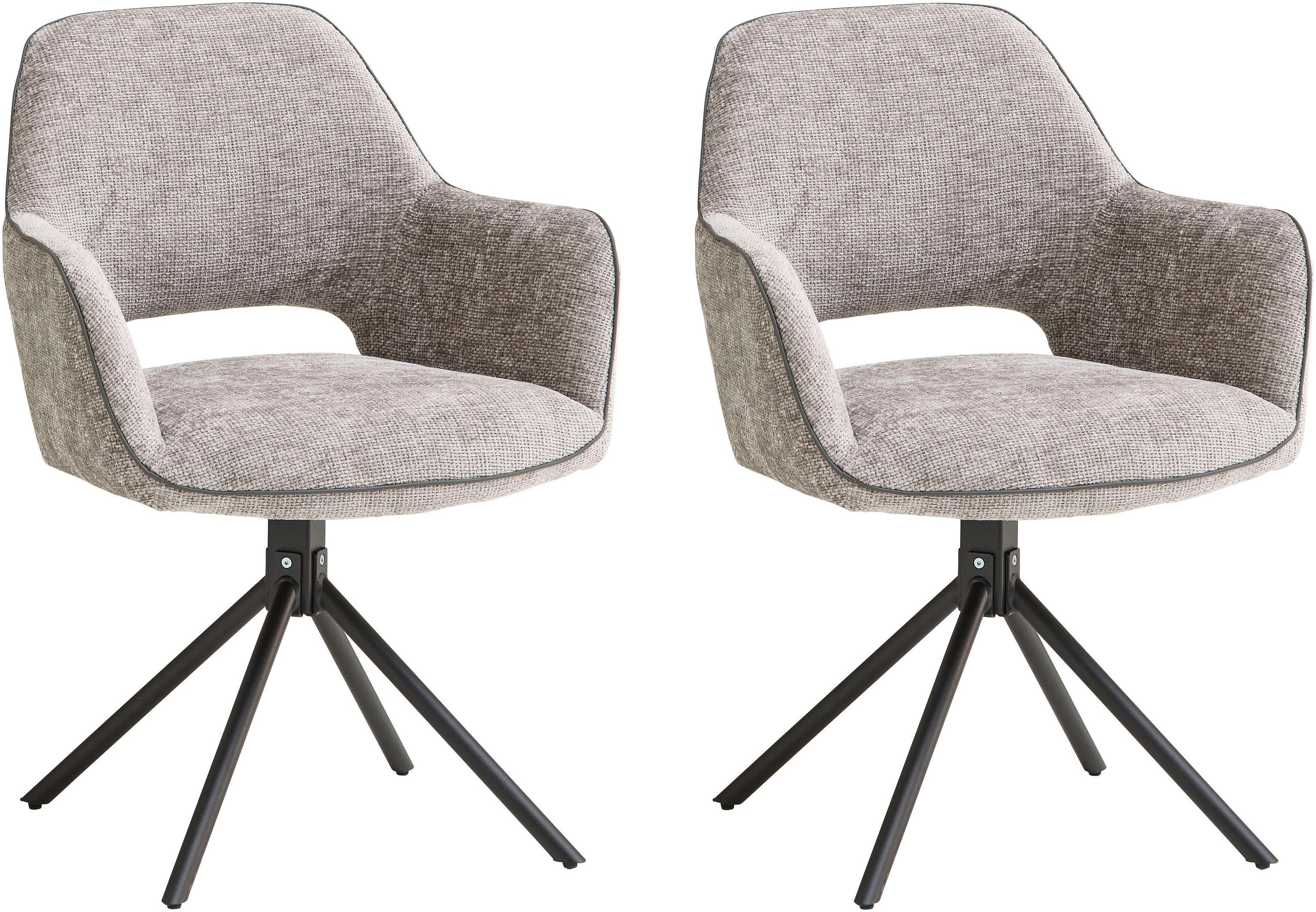 Stolkom Sp.z.o.o. Armlehnstuhl Adrina B/H/T 63x89x62 cm (Set, 2 St), 180 grad drehbar mit Auto-Return
