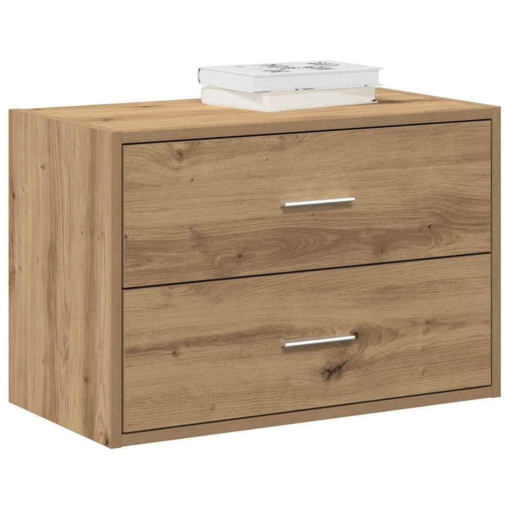 vidaXL Sideboard NA Kommode Schrank mit 2 Schubladen Artisan-Eiche 60x31x40cm Spanplatt