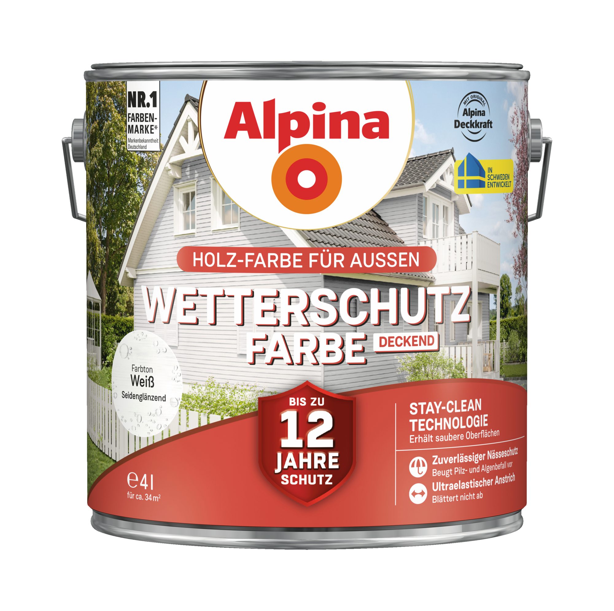 Alpina Wandfarbe Alpina Wetterschutz-Farbe deckend