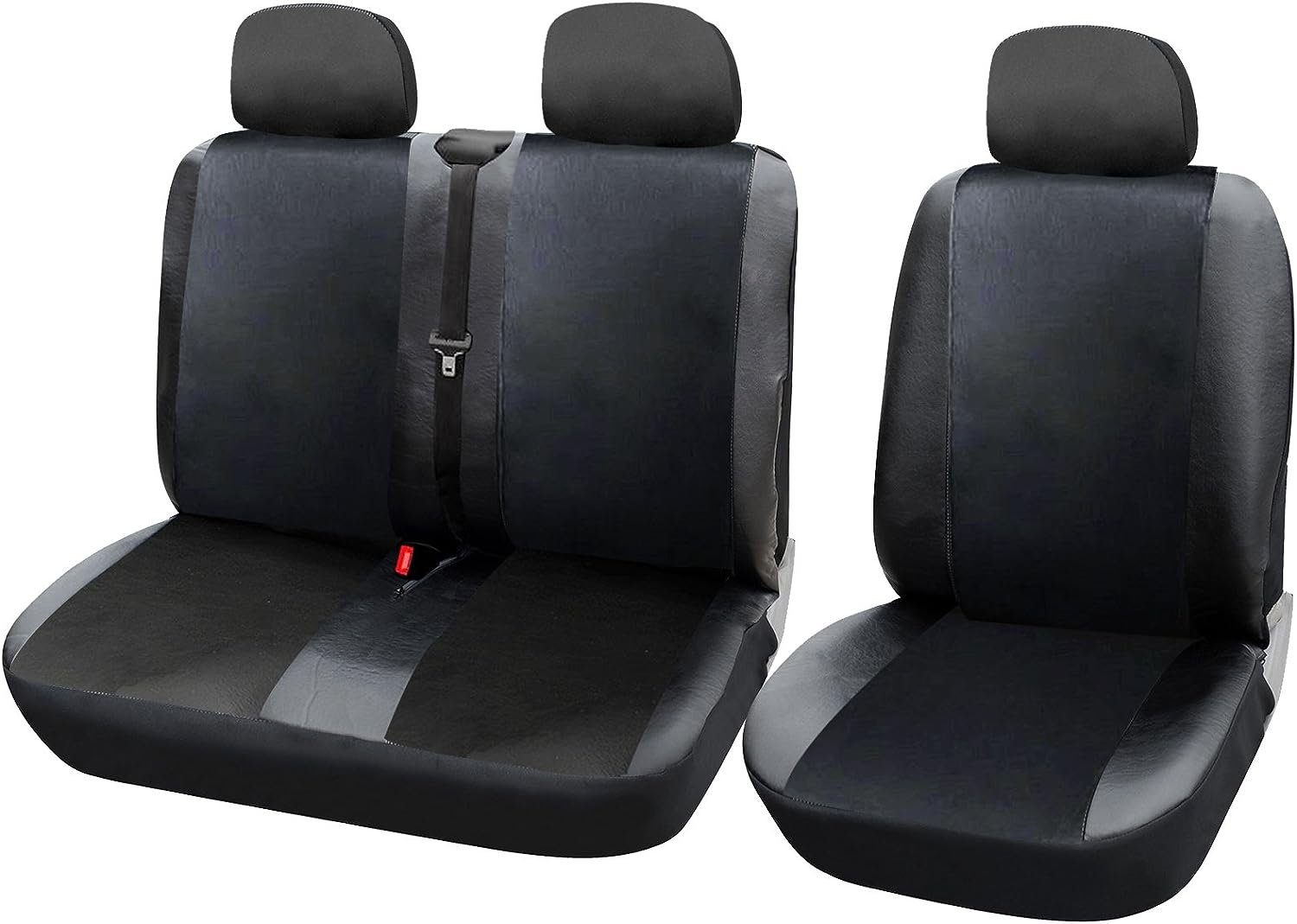 Woltu Autositzbezug, universal Größe, 1+2 Sitzbezug Schonbezüge aus Kunstleder
