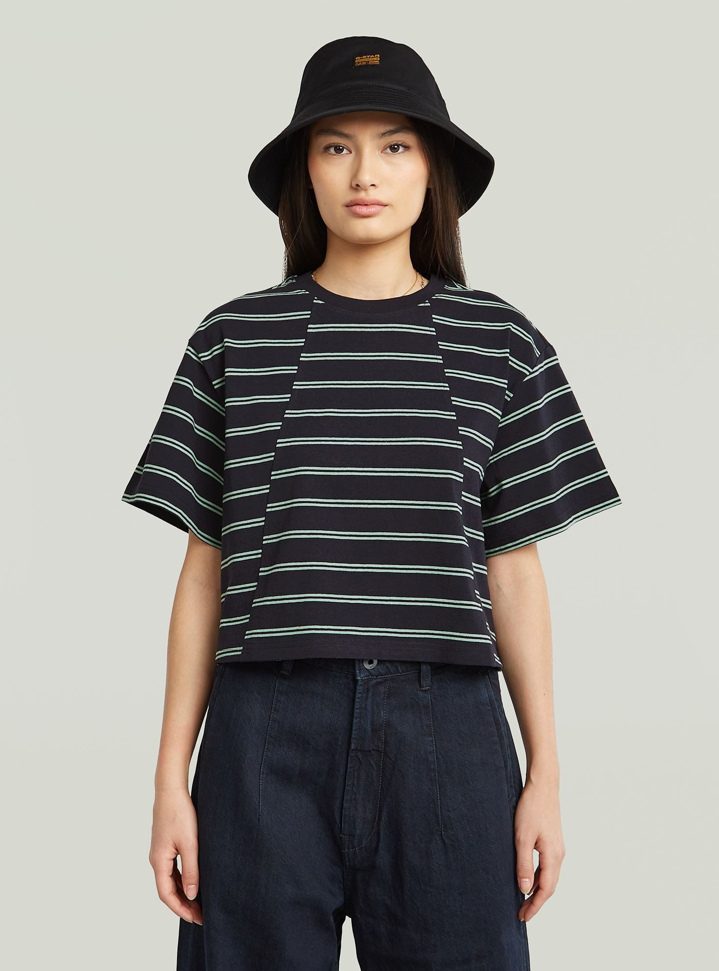 G-STAR T-Shirt A-Line Stripe Boxy T-Shirt