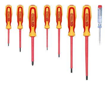 KS Tools Schraubendreher ERGOTORQUE VDE, (8 St), Satz, PH+Schlitz, 8-teilig