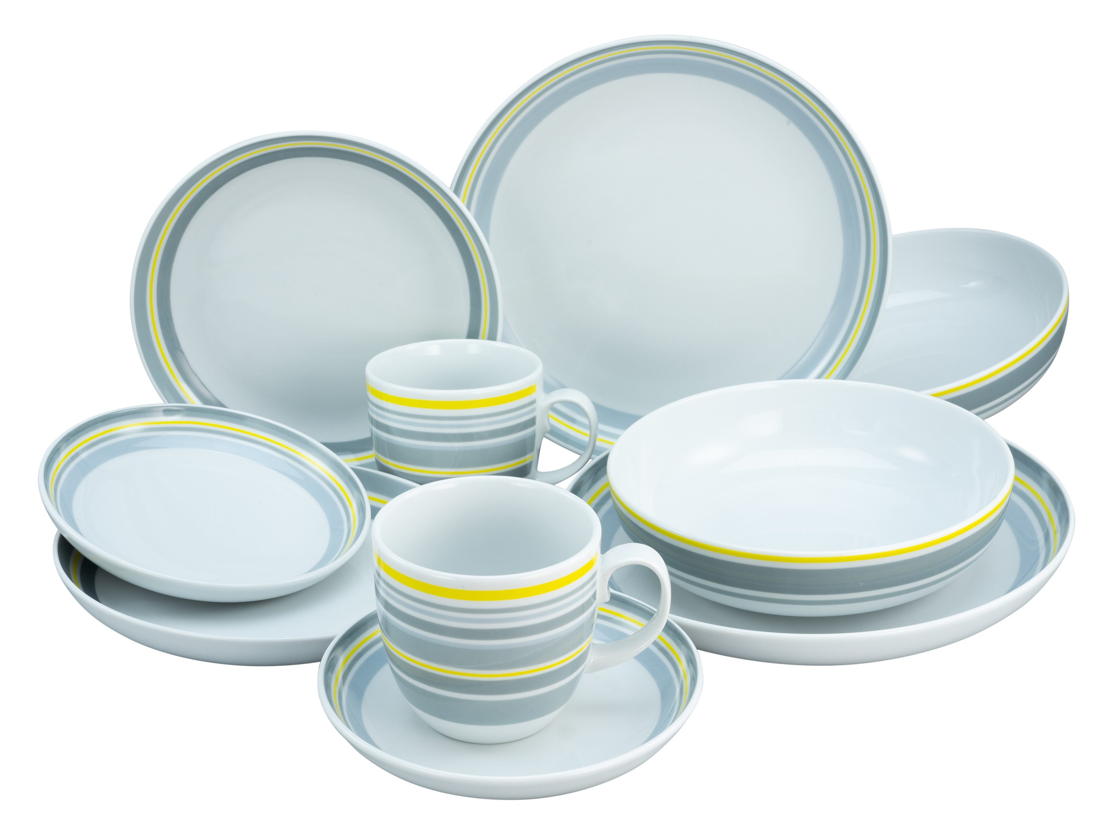 CreaTable Kombiservice (10-tlg), 2 Personen, Porzellan