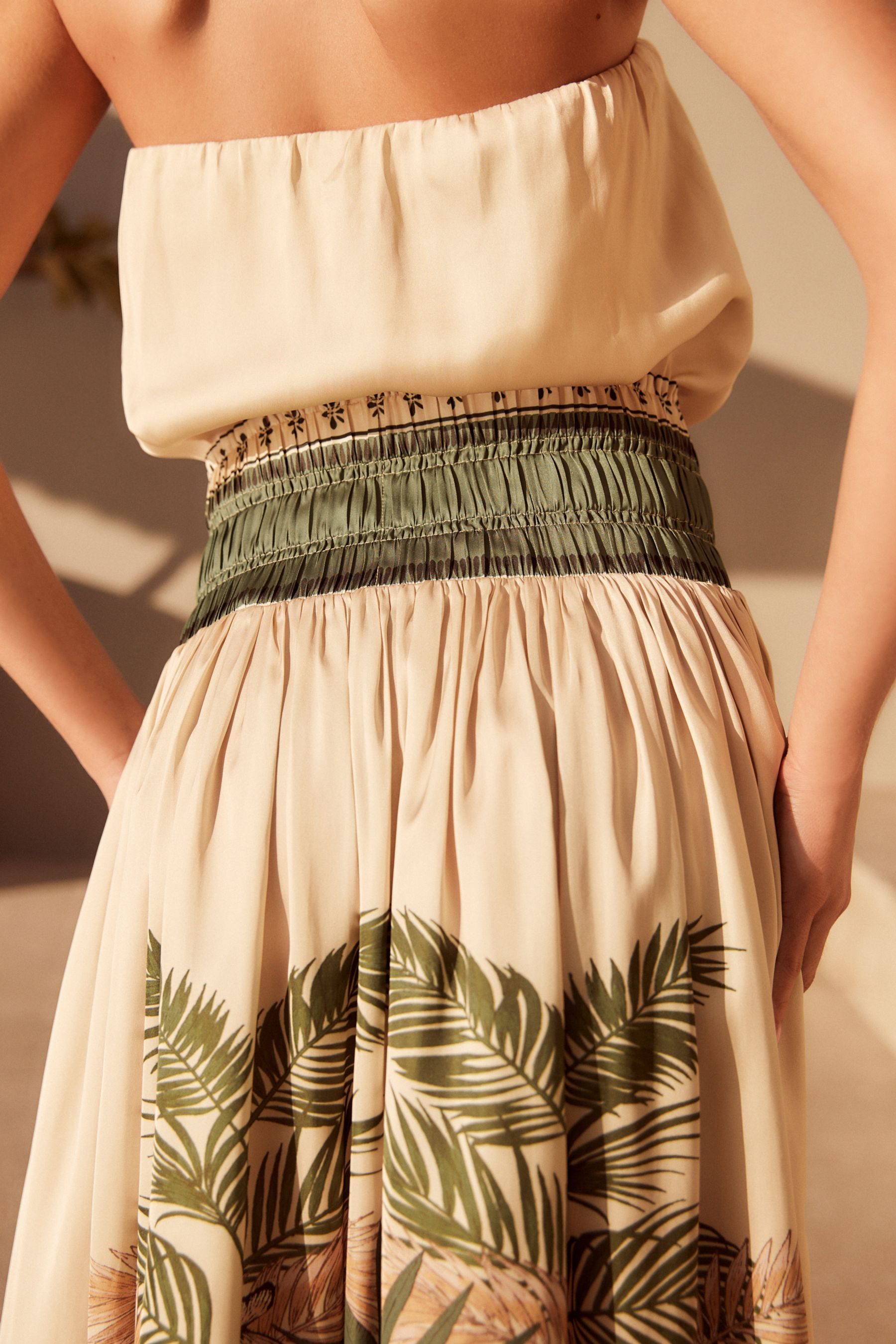 Next Bandeautop Trägerloses Satin-Top mit exotischem günstig online kaufen